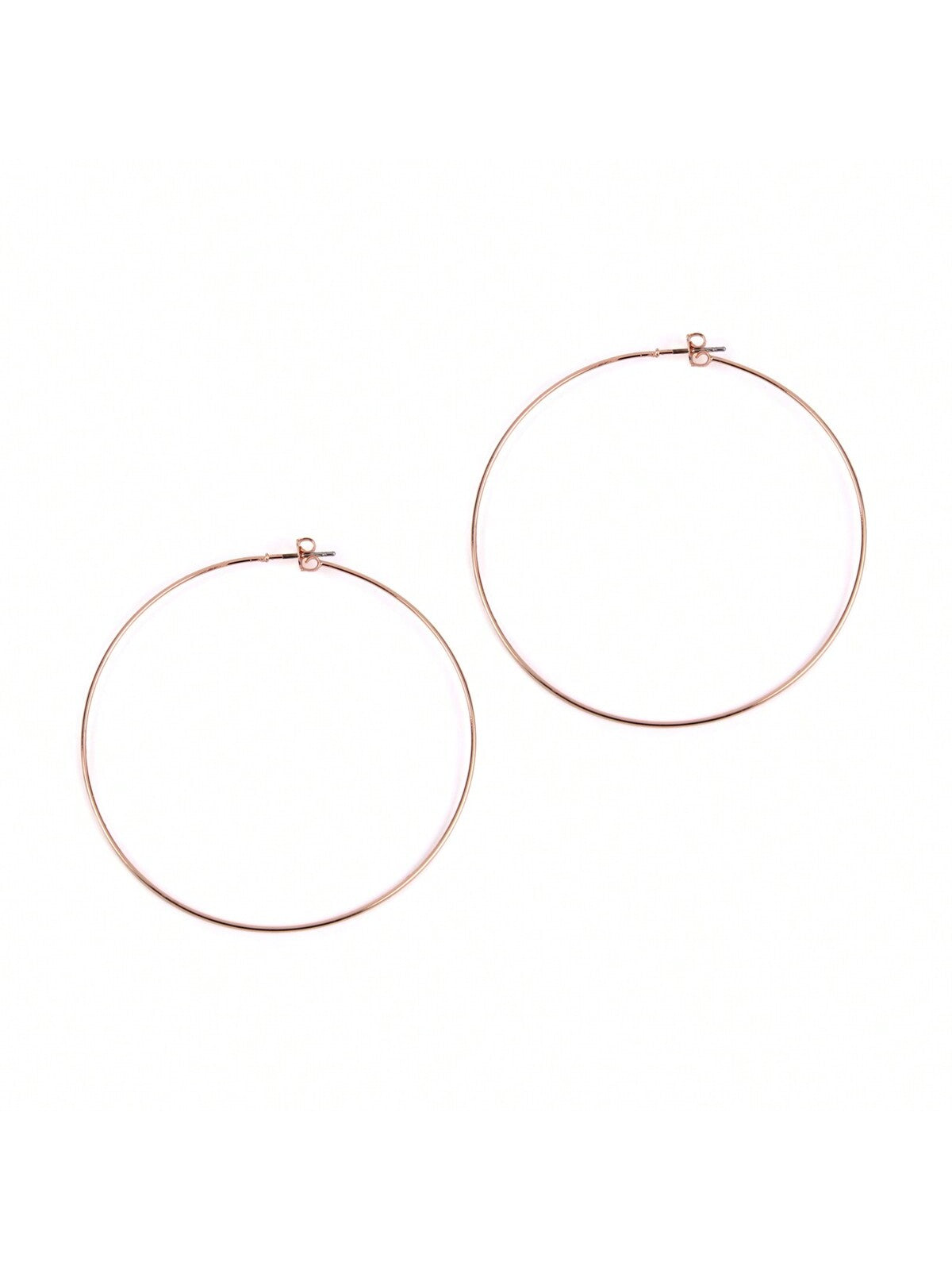 60mm Wire Hoop Earrings-ROSE GOLD-1