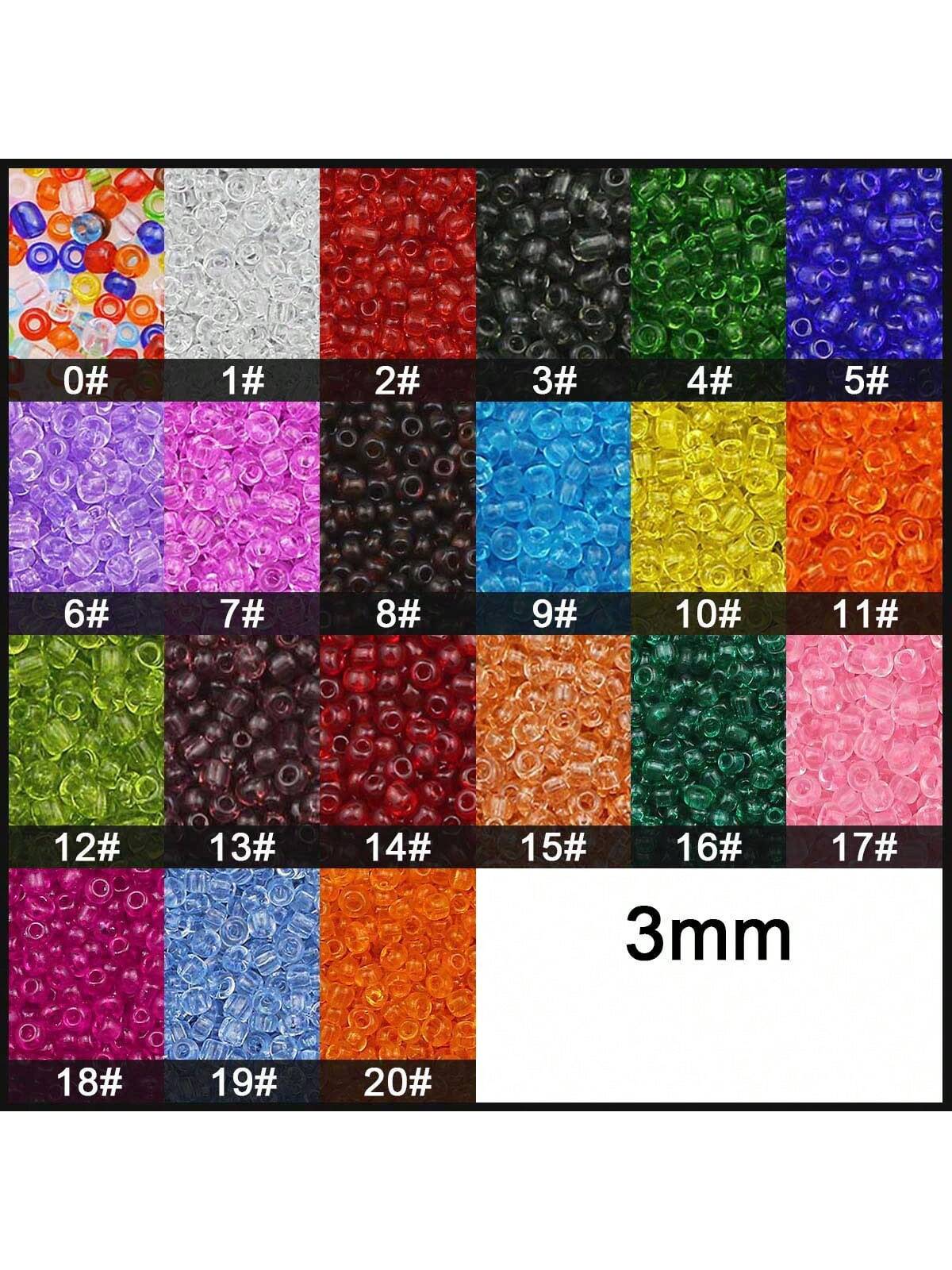 Around 1300pcs 3mm Clear Glass Seed Beads For Jewelry Making, With And Bead Separators, Suitable For Diy Bracelets, Necklaces, Rings, Hairpins, And Other Handcrafted Accessories--1