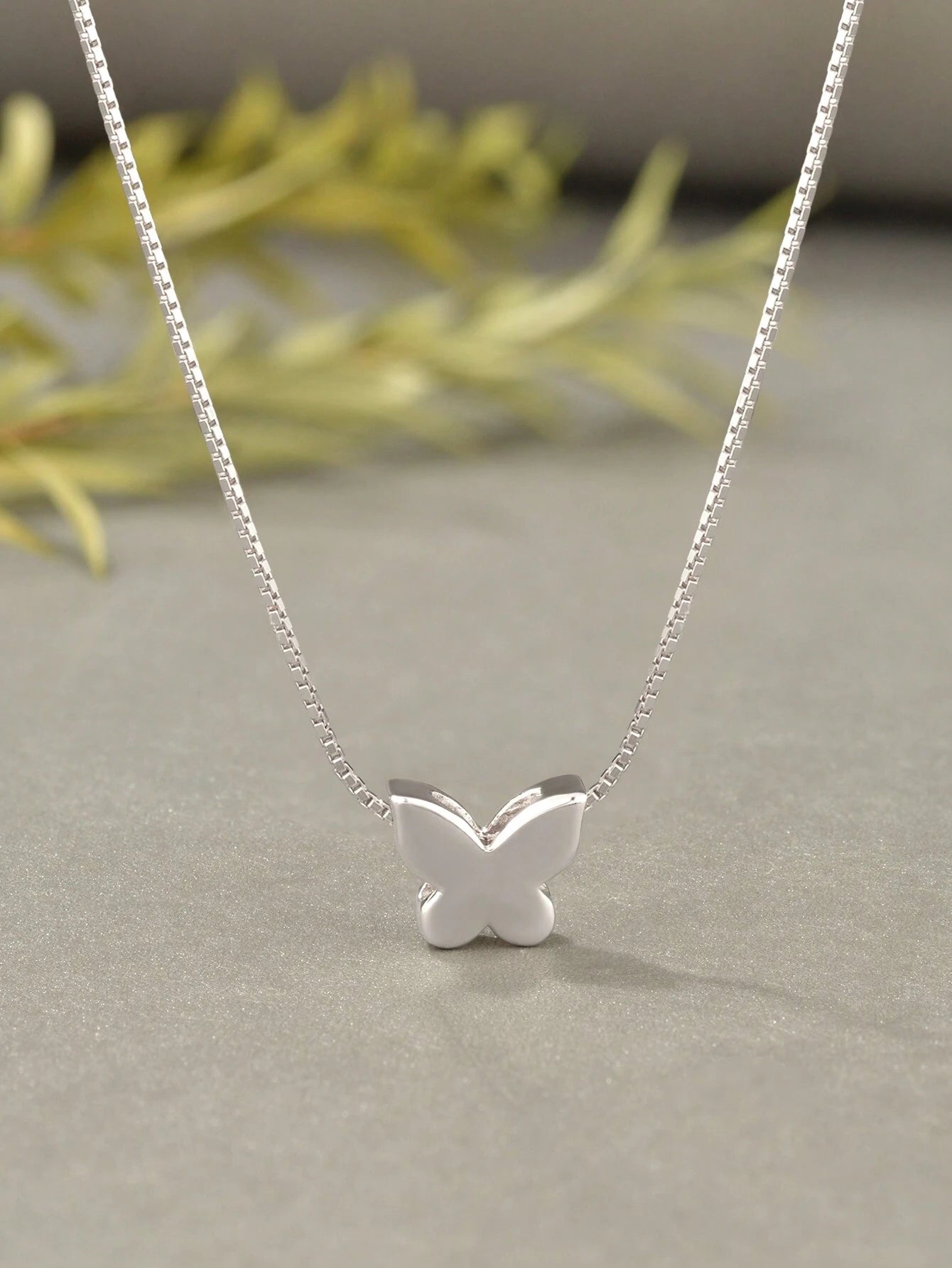 1pc 925 Silver Butterfly Pendant Necklace With Unique Design, Elegant & Luxurious, Clavicle Chain