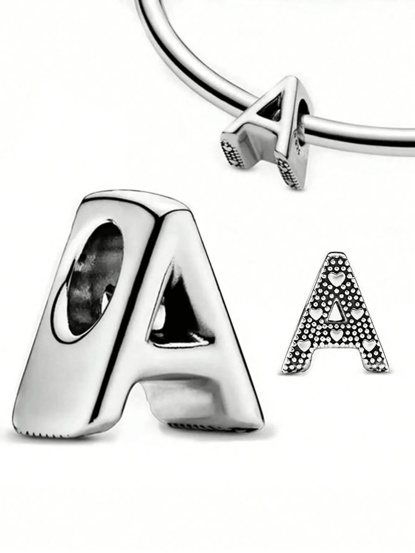 Pc Fashionable 925 Sterling Silver 26 Letters Of Charm Bead For Women Fit Bracelets Bangles DIY Jewelry Making Anniversary Gift Fine Ladies Jewellery