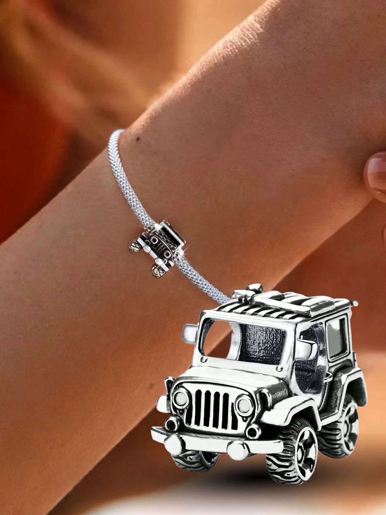 Pc Fashionable 925 Sterling Silver Traffic Car Series Charm Bead Fit For Women Bracelets Bangles DIY Jewelry Making And Daily Outfit Matching Jewelry Decoration For Girls