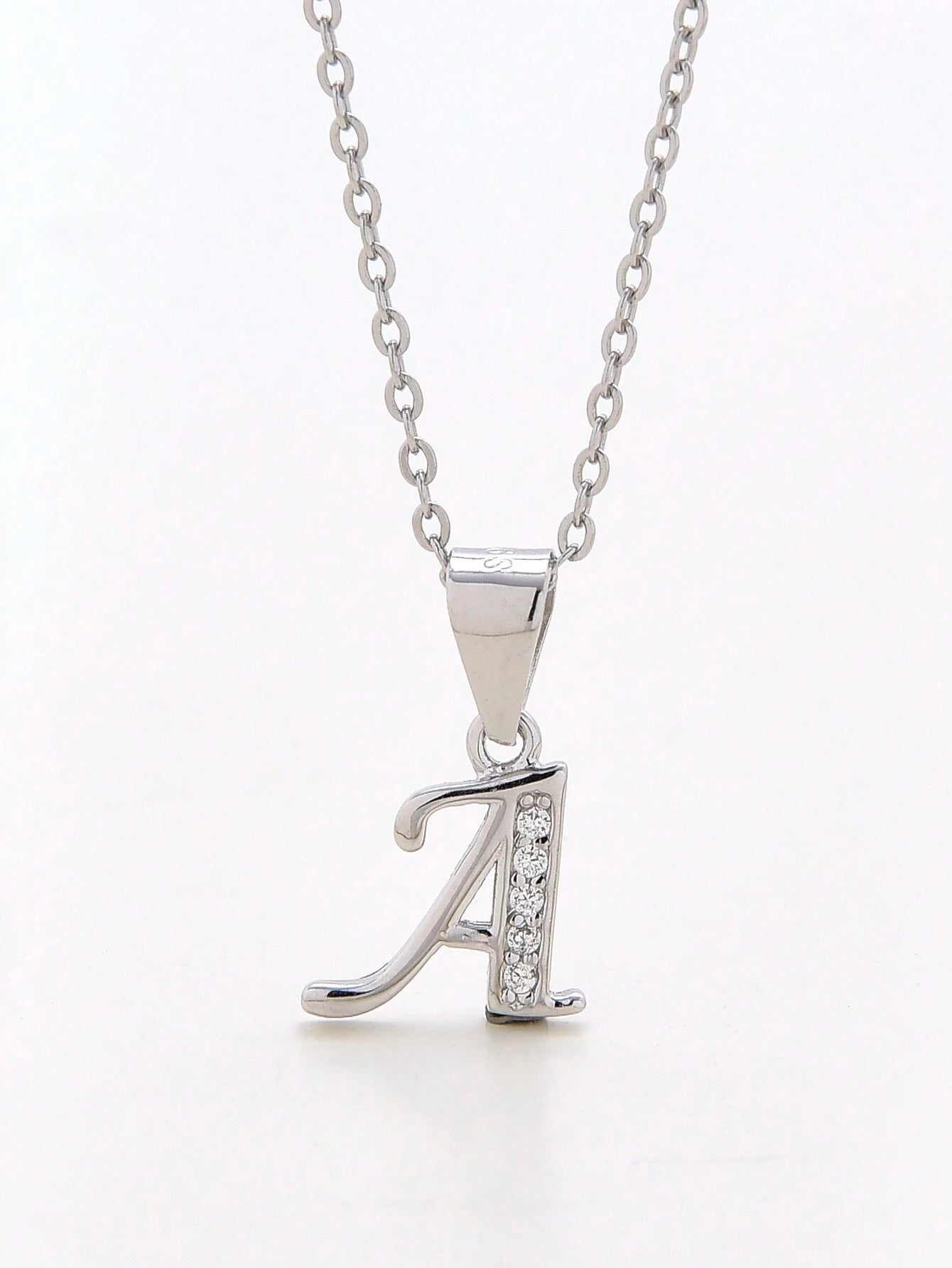 pc 925 Sterling Silver Minimalist Fashion 26 Alphabet Letters Women's Wedding Gift Necklace