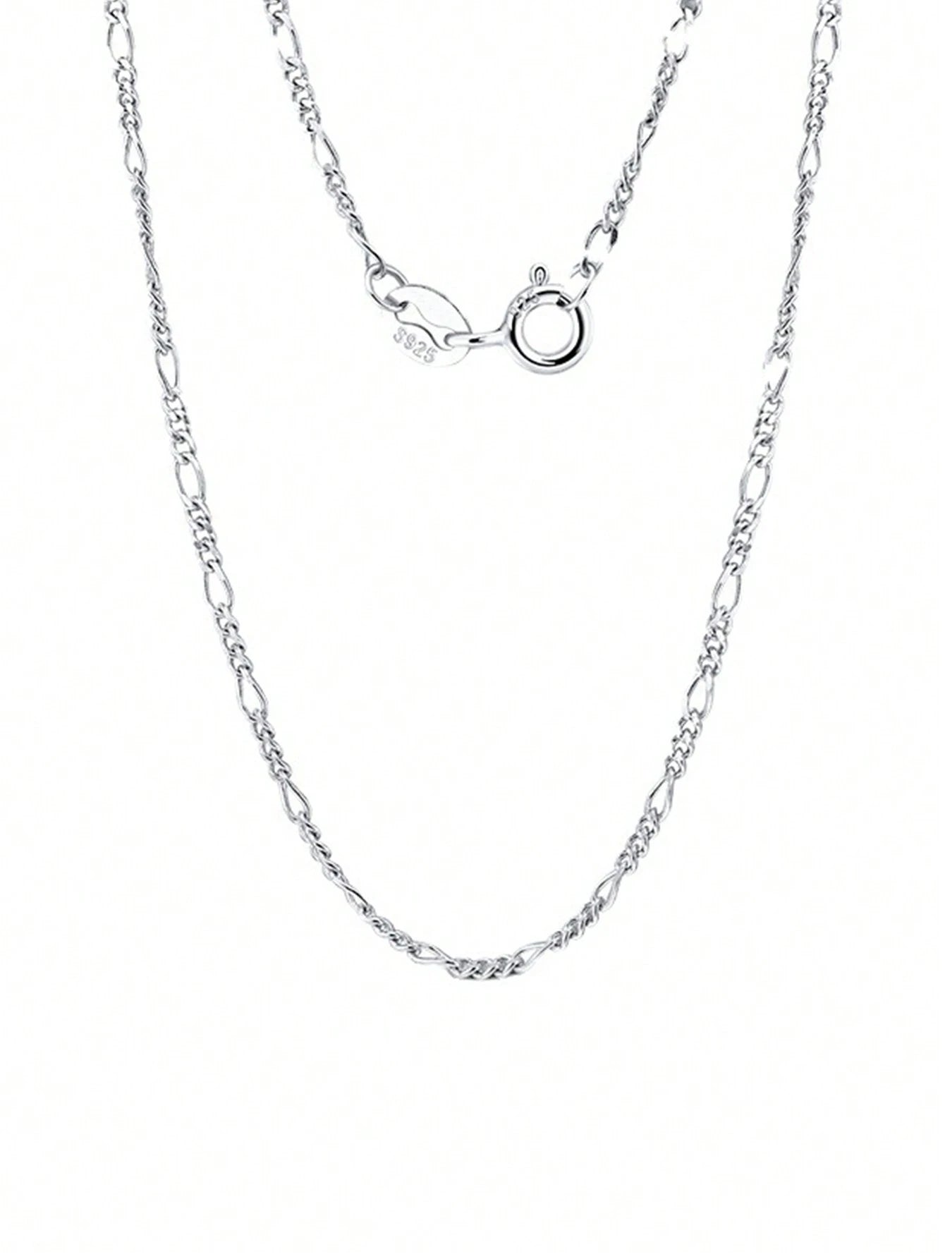 FOREVER QUEEN 925 Sterling Silver Italian Solid Figaro Link Chain Necklace Comes With A Gift Box For Men & Women