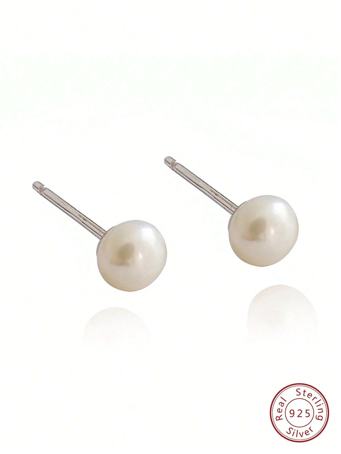 1 pair Cultured Pearls Minimalist Stud Earrings For Women S925 Sterling Silver Fine Jewelry Daily Wear Gifts