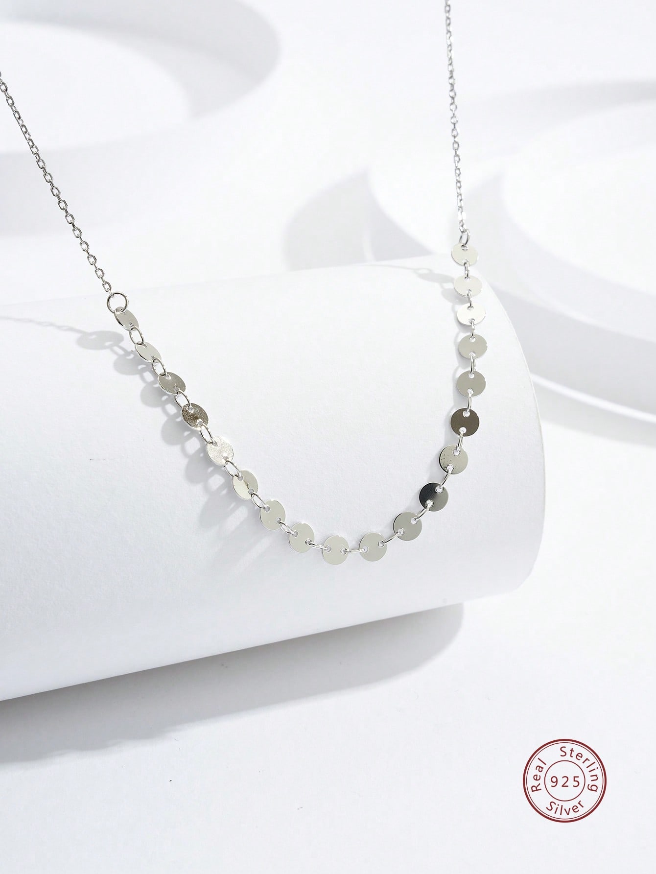 1pc Elegant Minimalist Chain Silver Necklace For Women For Spring Summer Decoration