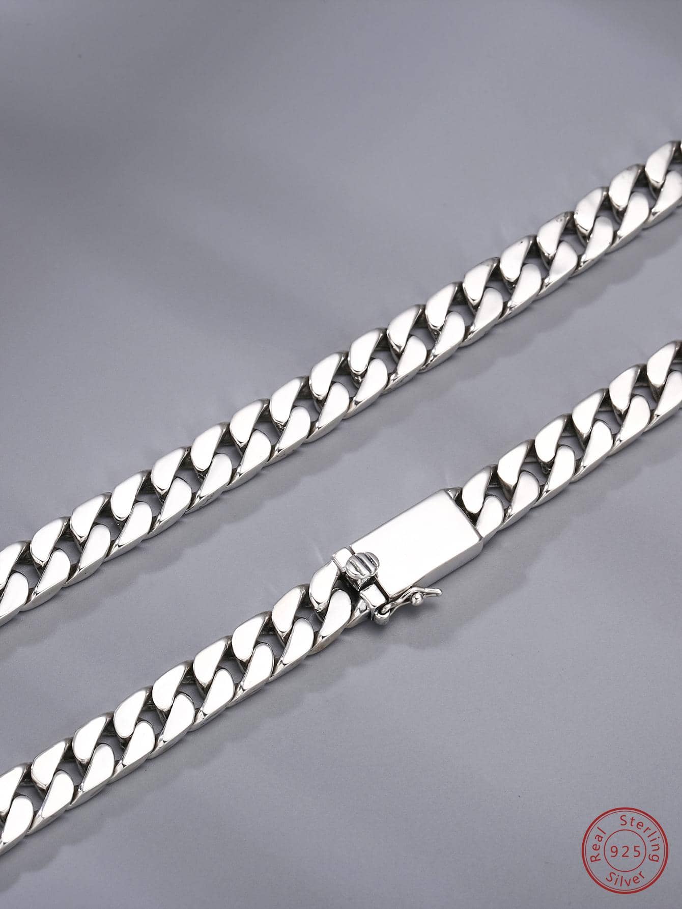 1pc Fashionable Minimalist Silver Chain Necklace For Men For Daily Decoration