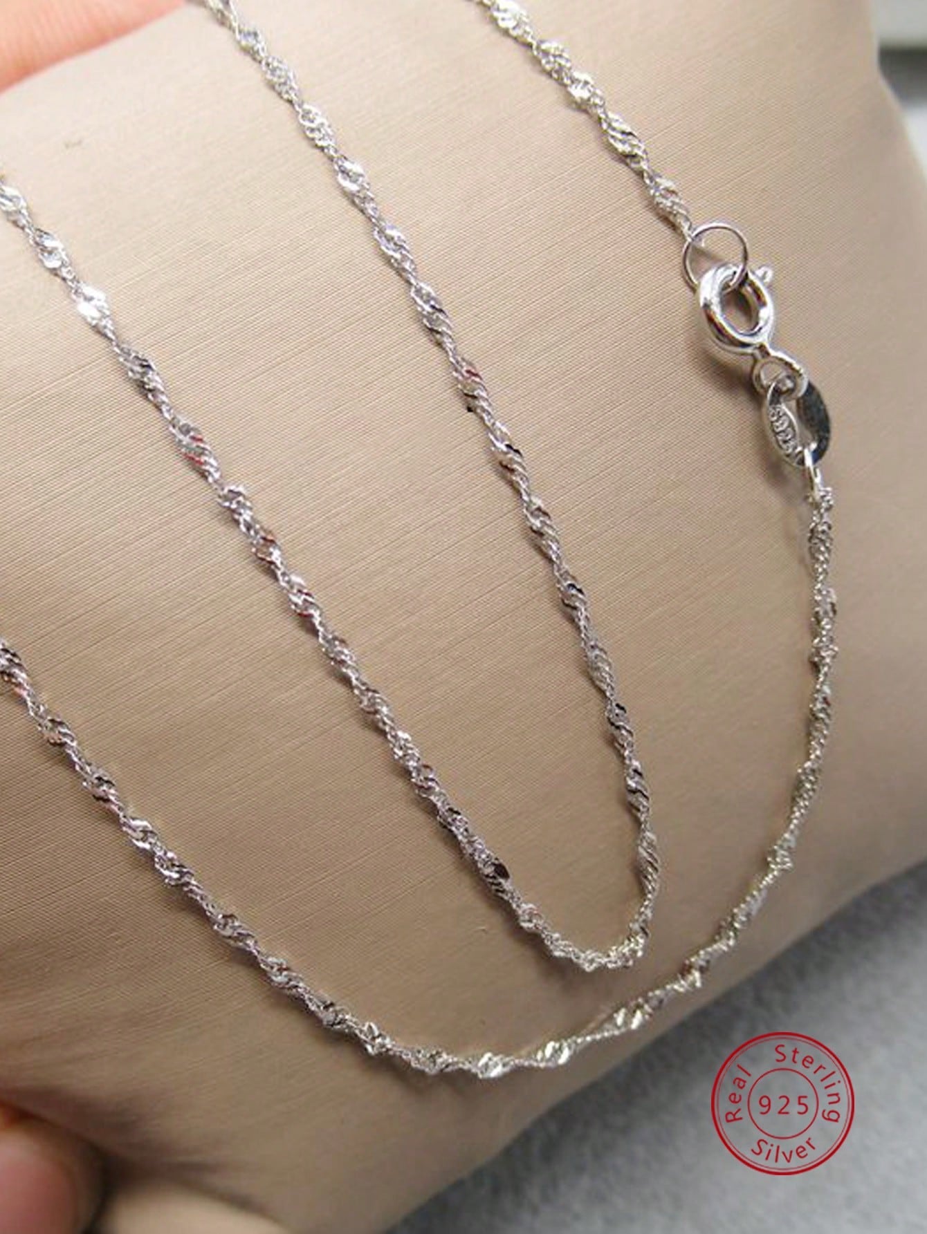 1pc Fashion Minimalist Silver Chain Necklace For Women For Daily Decoration