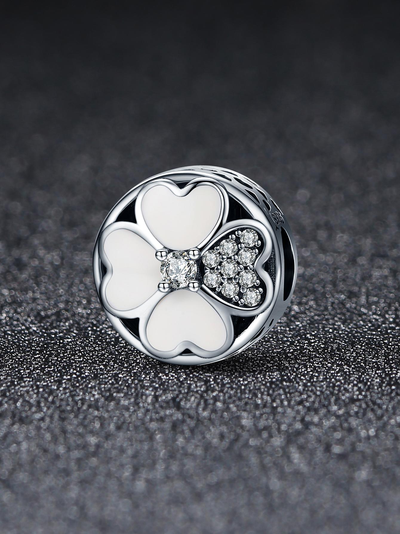 1pc 925 Sterling Silver Heart-Shaped Petals of Love Clover Beads Fit Charm Bracelets For Women Jewelry Gift