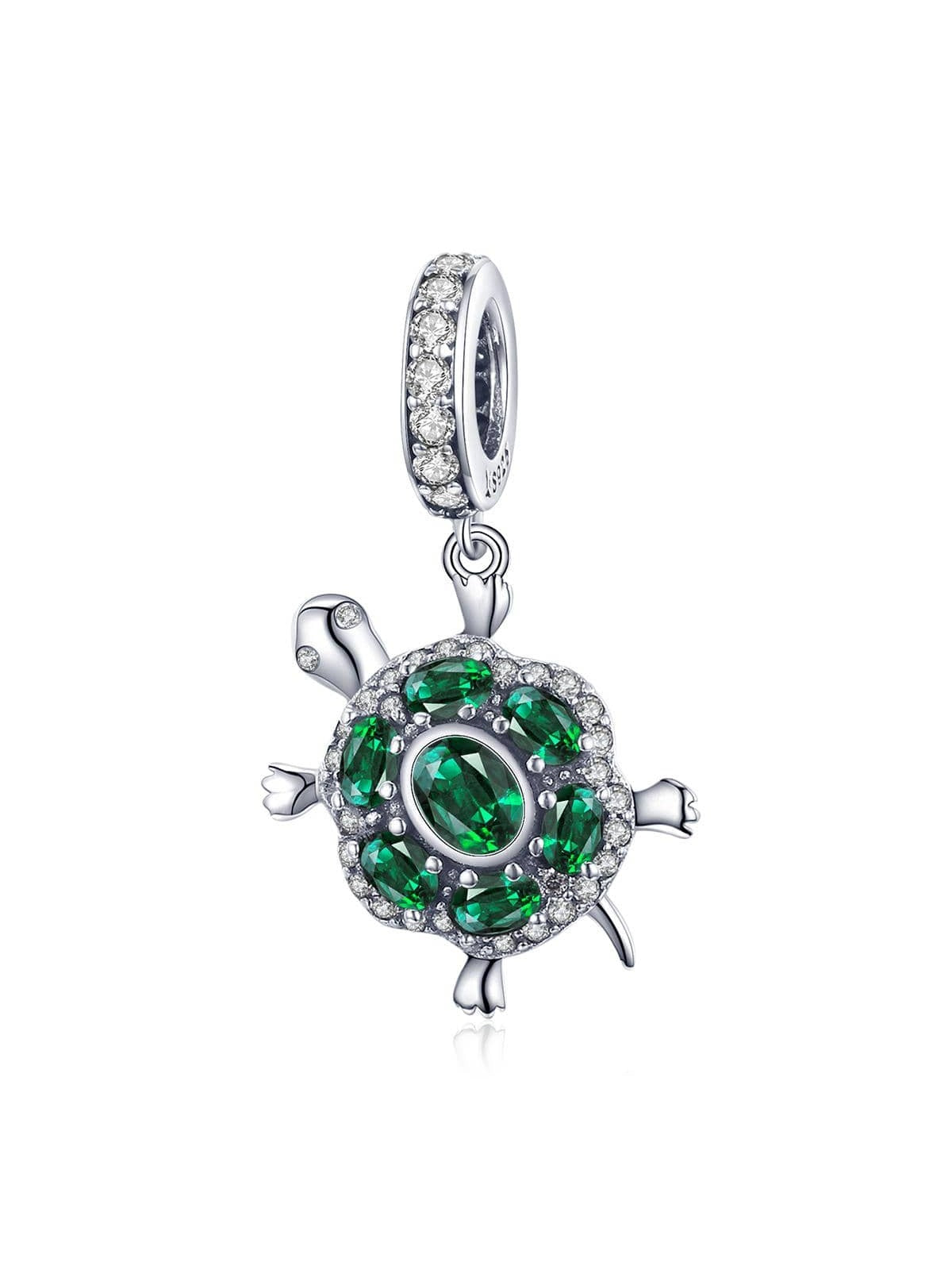 1pc Fashion 925 Sterling Silver Green Turtle Charm Fit Bracelet & Necklace Pendant Lovely Animal Jewelry Gift