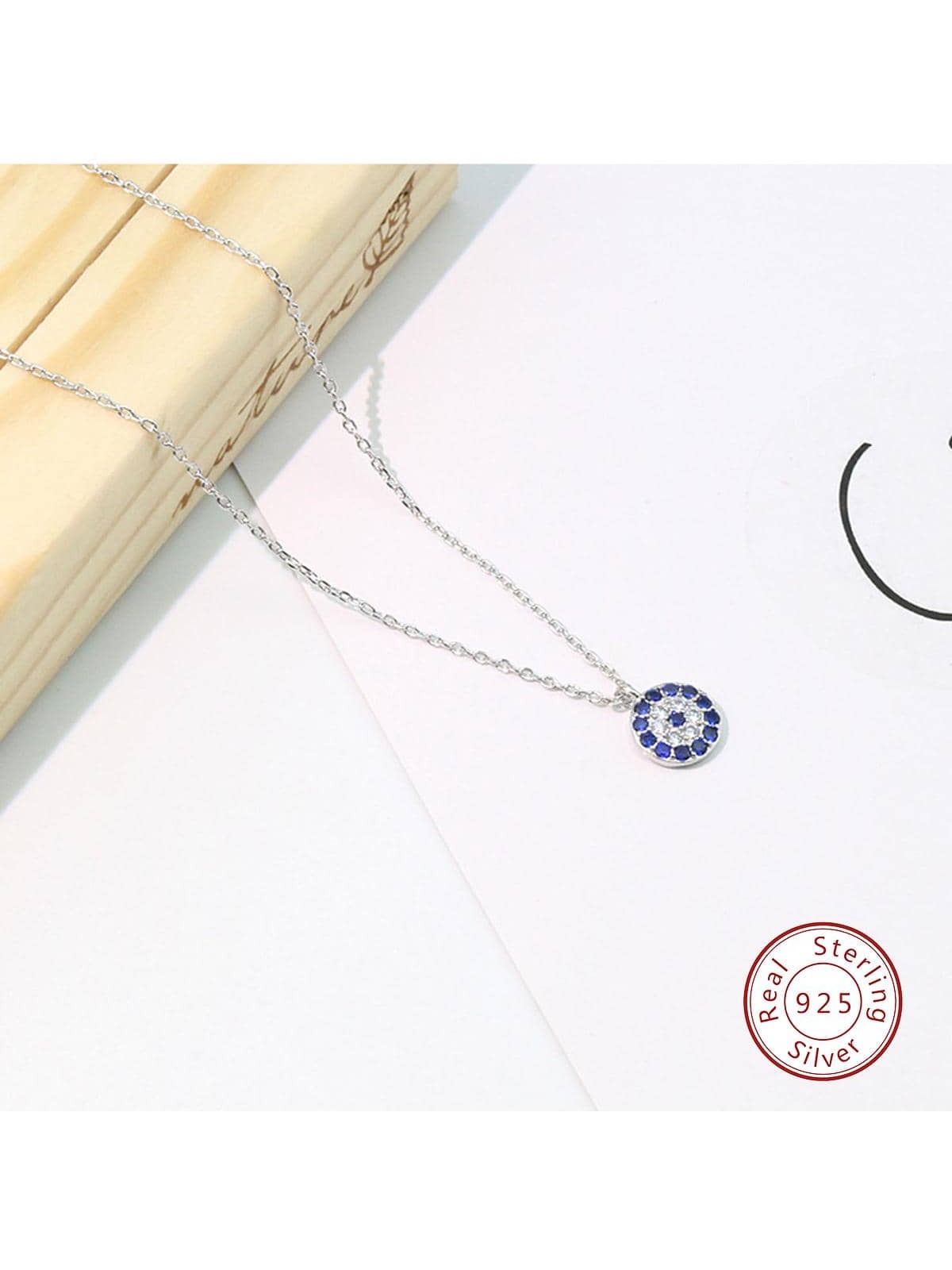 1pc Fashion Sterling Silver Cubic Zirconia Round Pendant Necklace For Women For Daily Decoration