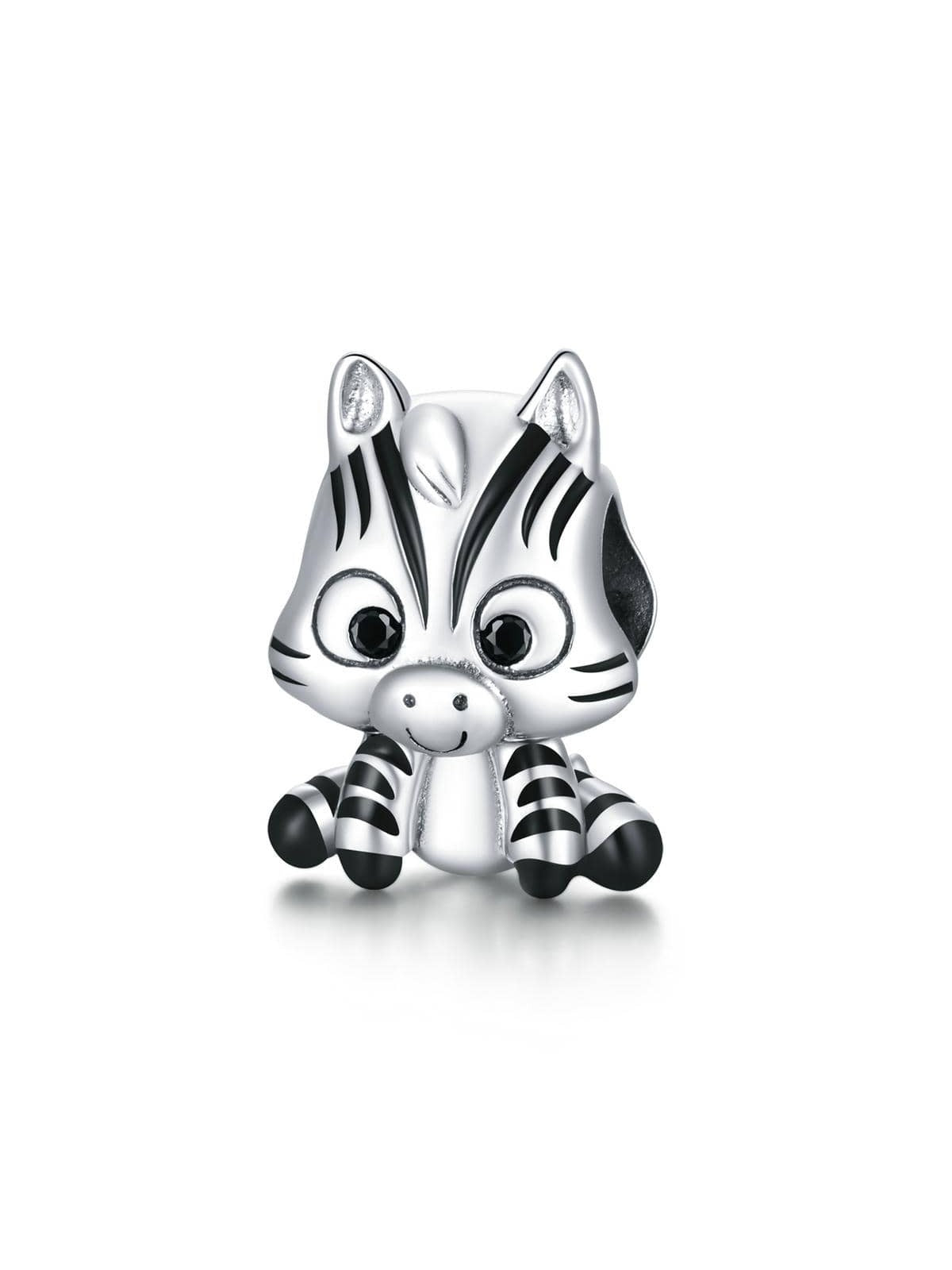 1pc 925 Sterling Silver Retro Charm for Original Bracelet & Bangle Vintage Cartoon Zebra Charms Jewelry DIY Bracelet