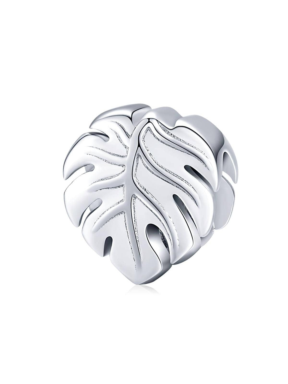 1pc 925 Sterling Silver Metal Charm for Original Brand Bracelet & Bangle Plant Leaf Popular Jewelry