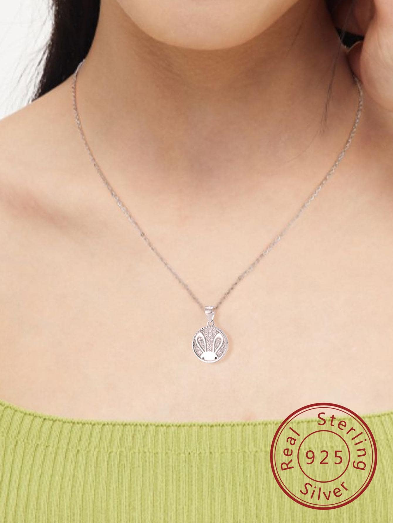 1pc 925 Silver Rabbit Necklace, Delicate, Fashionable, Versatile, And Gift-worthy Necklace For Girlfriend