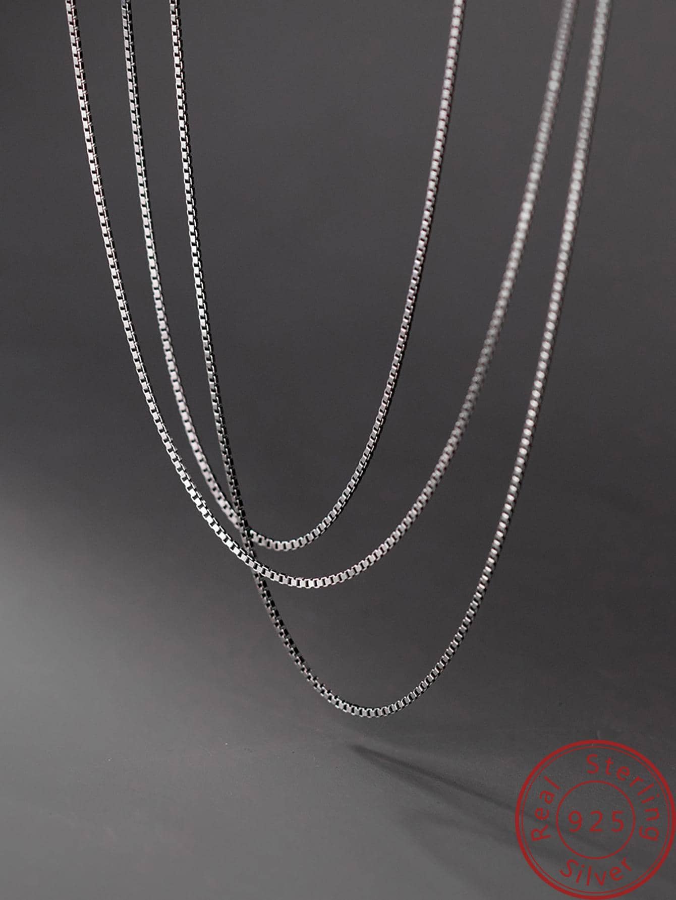 1pc Fashion Sterling Silver Chain Necklace For Women For Daily Decoration