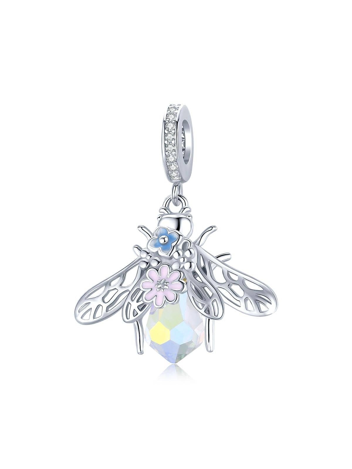 1pc 925 Sterling Silver Charms Colorful Bee Pendant Animal Bead Fit Original Bracelet Necklace For Women Jewelry