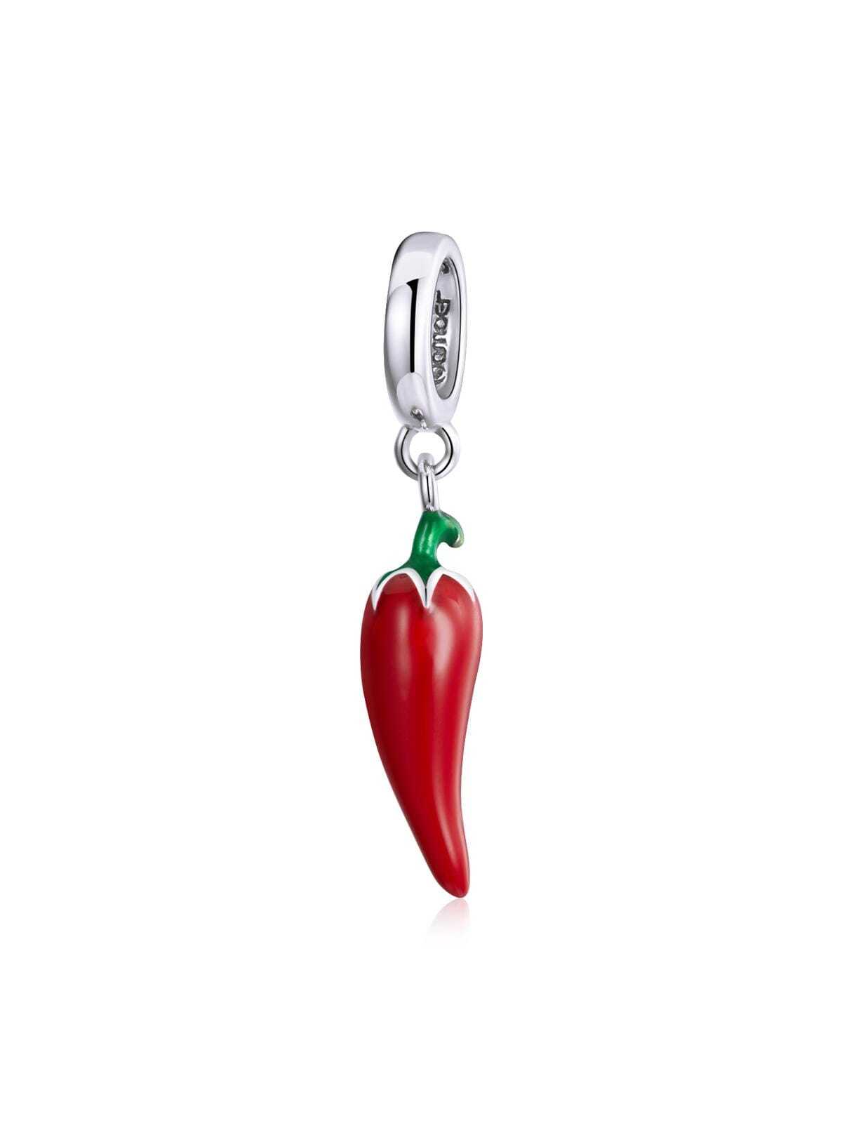 1pc 925 Sterling Silver Charms Petite Little Peppers Bead Red Pendant Fit Original Bracelet Necklace For Women Jewelry