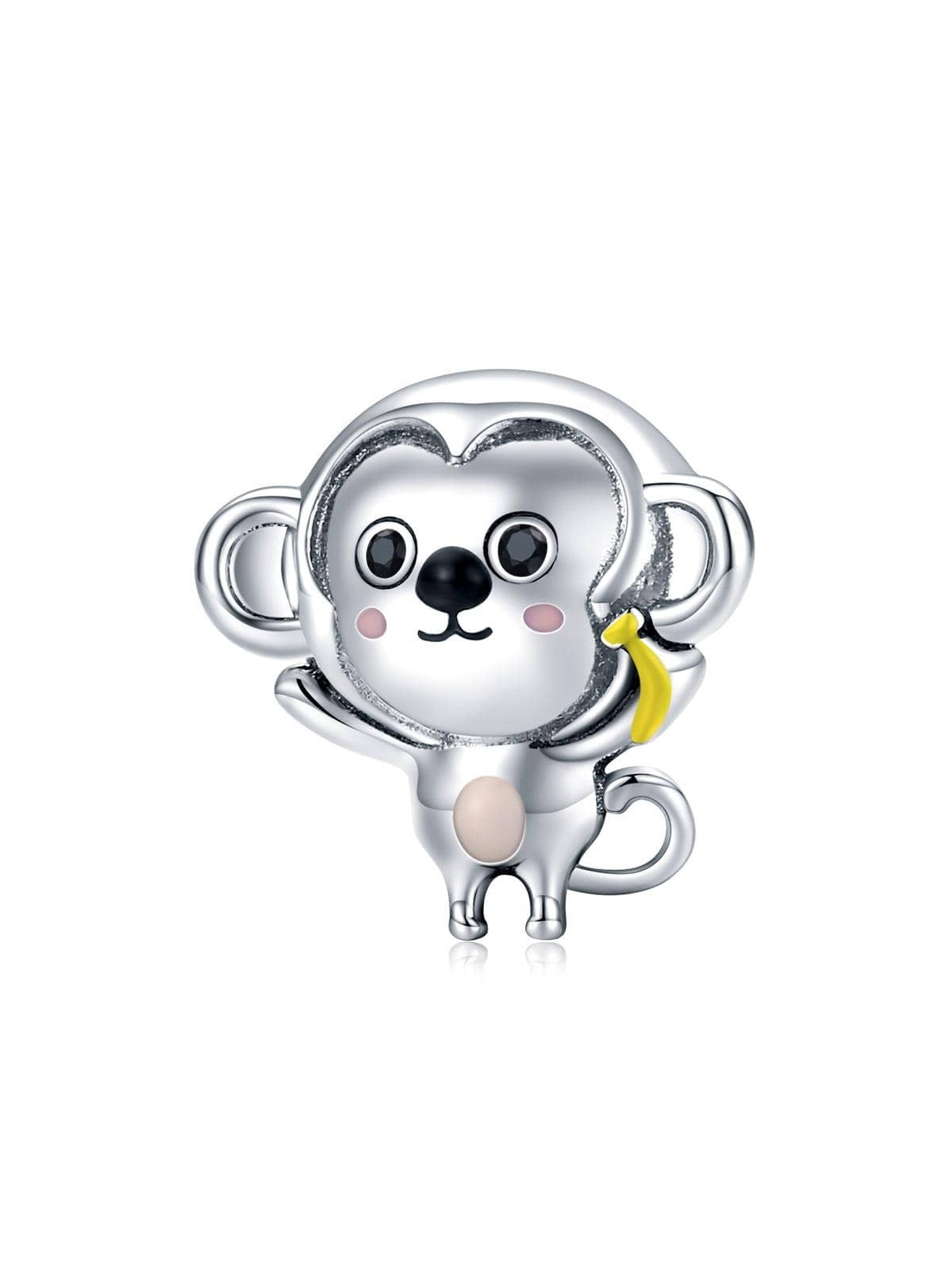 1pc 925 Sterling Silver Little Monkey Metal Beads for Jewelry Making Silver Charm fit Original Bracelet