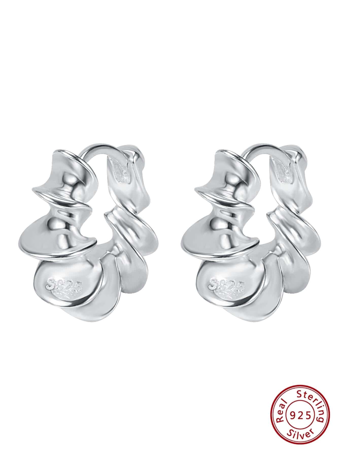 Twist Sterling Silver Stud Earrings