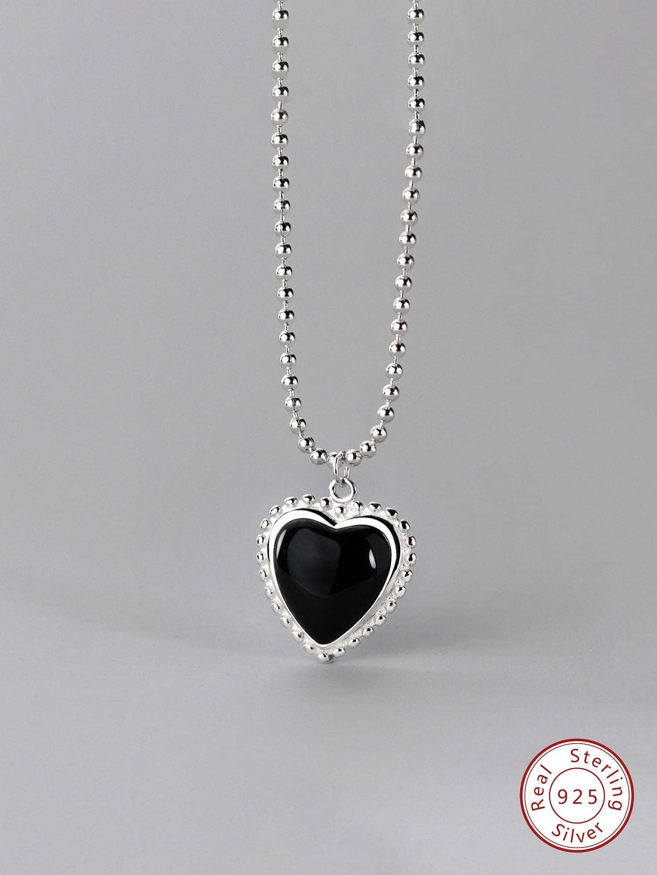 1pc Charm Heart Agate Necklace For Women s925 Sterling Silver Valentine's Day Fine Jewelry Gift