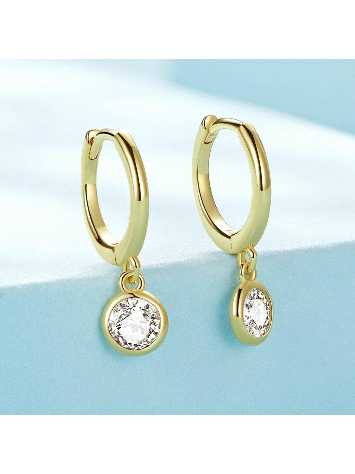 1pair Authentic 925 Sterling Silver Dazzling Zirconia Hoop Earrings For Women Wedding Simple Earrings Luxury Jewelry