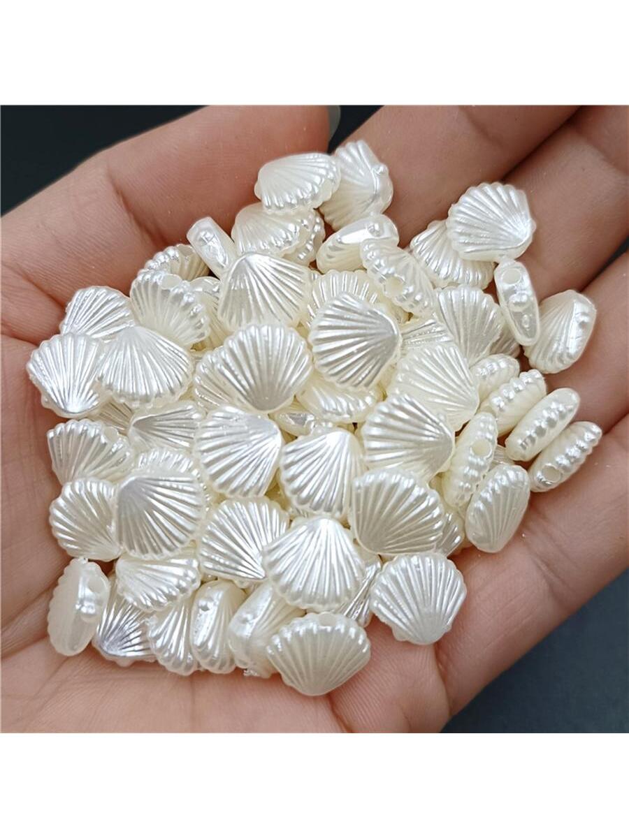 1 Pack Abs Imitation Pearl Starfish Heart Shaped Shell Beads--1