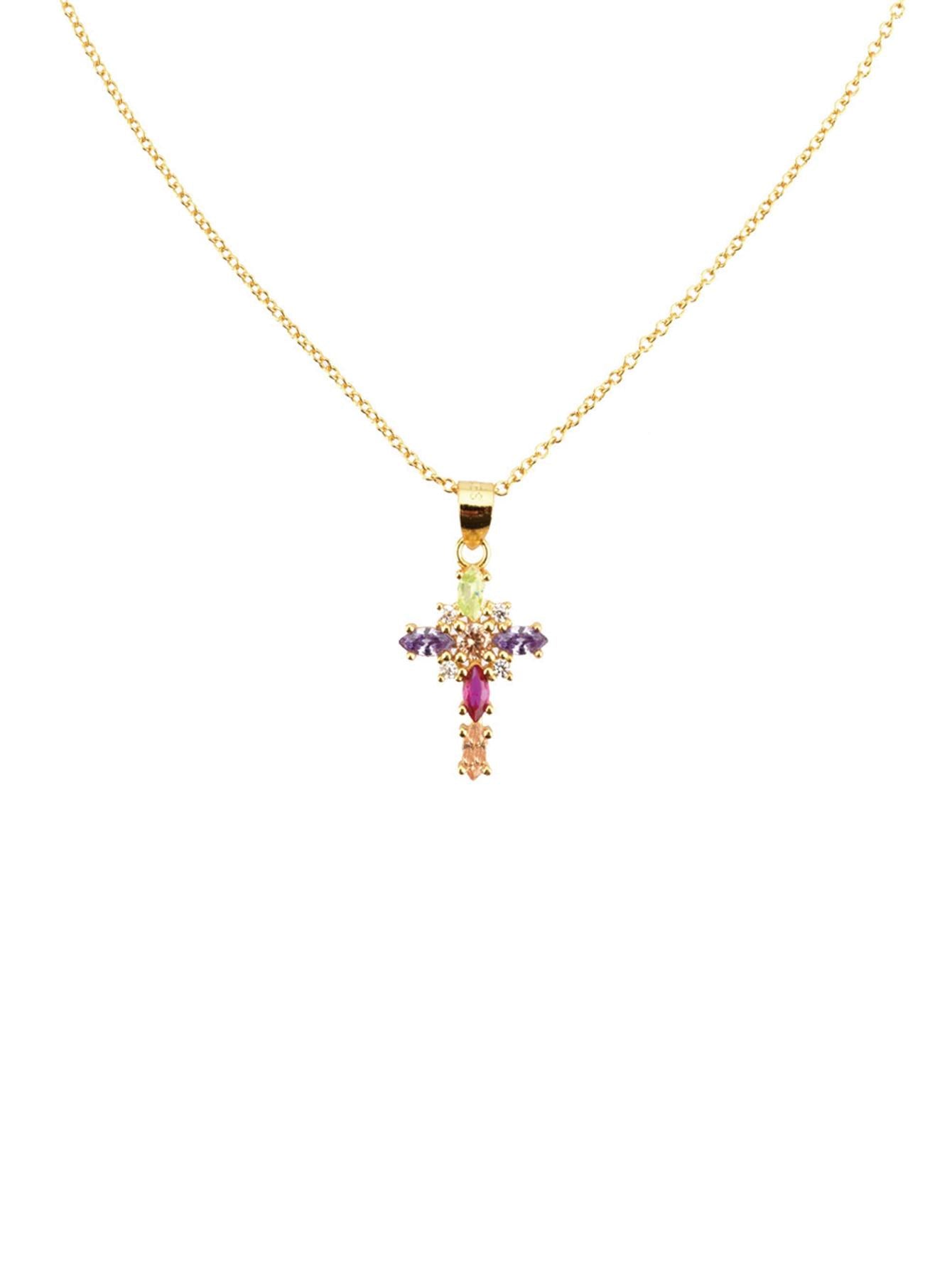 1pc Elegant And Luxurious 925 Silver Cross Pendant Necklace Inlaid With Cubic Zirconia, Ideal For Women As Party And Anniversary Gift