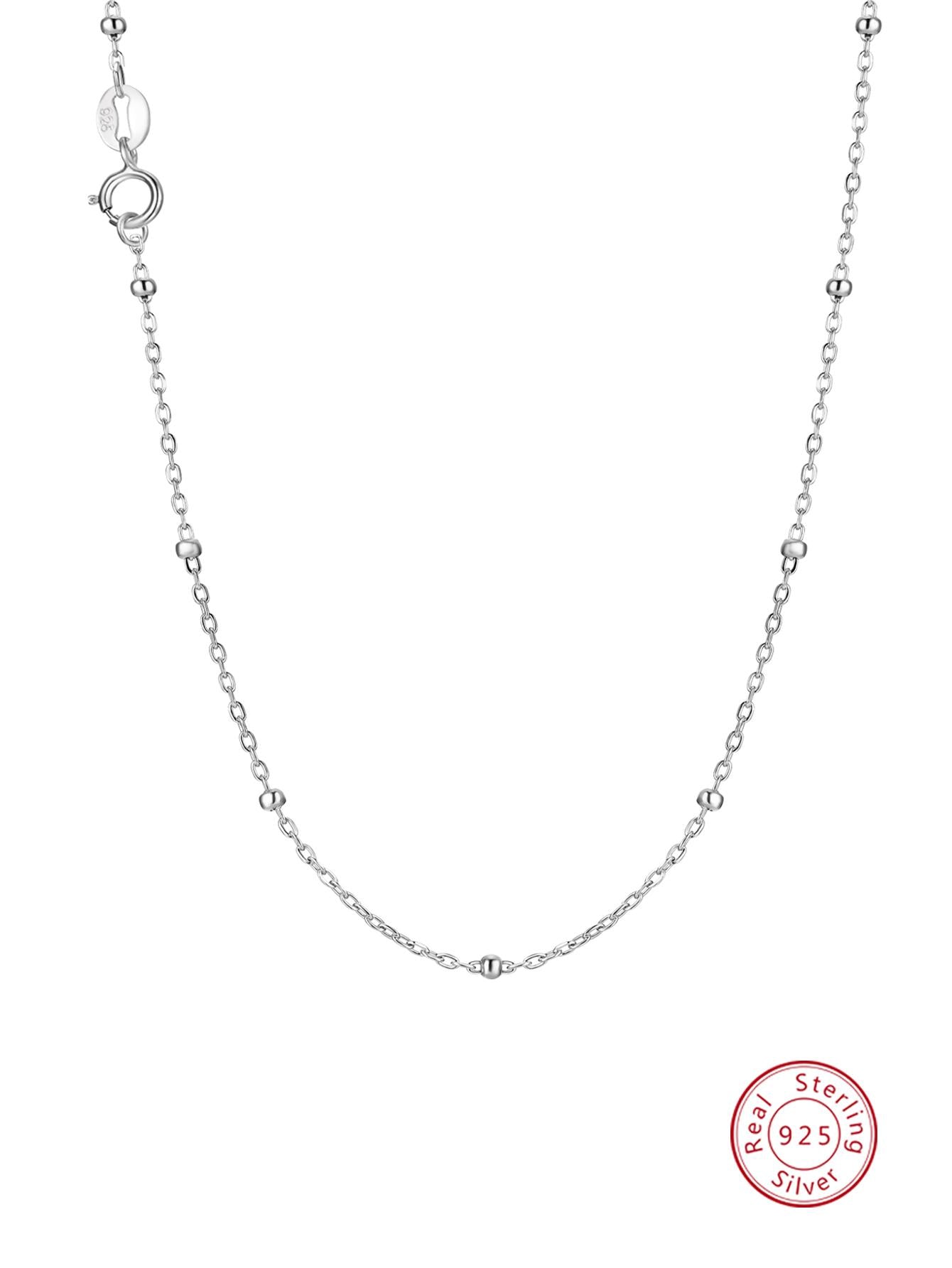 1pc Classic Simple 925 Silver Versatile Fashionable Women's Necklace, Summer Sale Gift