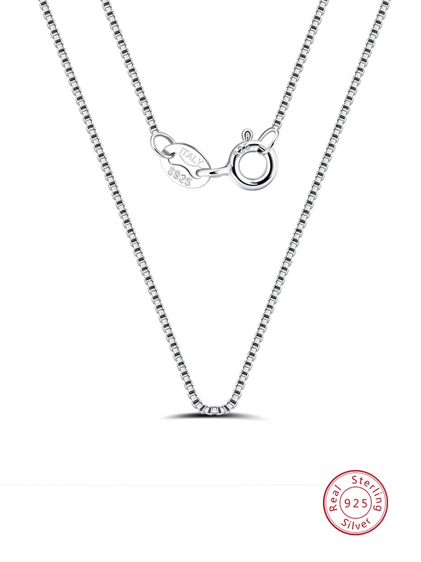 1pc Classic And Versatile 925 Sterling Silver Simple Fashion Women's Necklace, Teacher's Day Gift