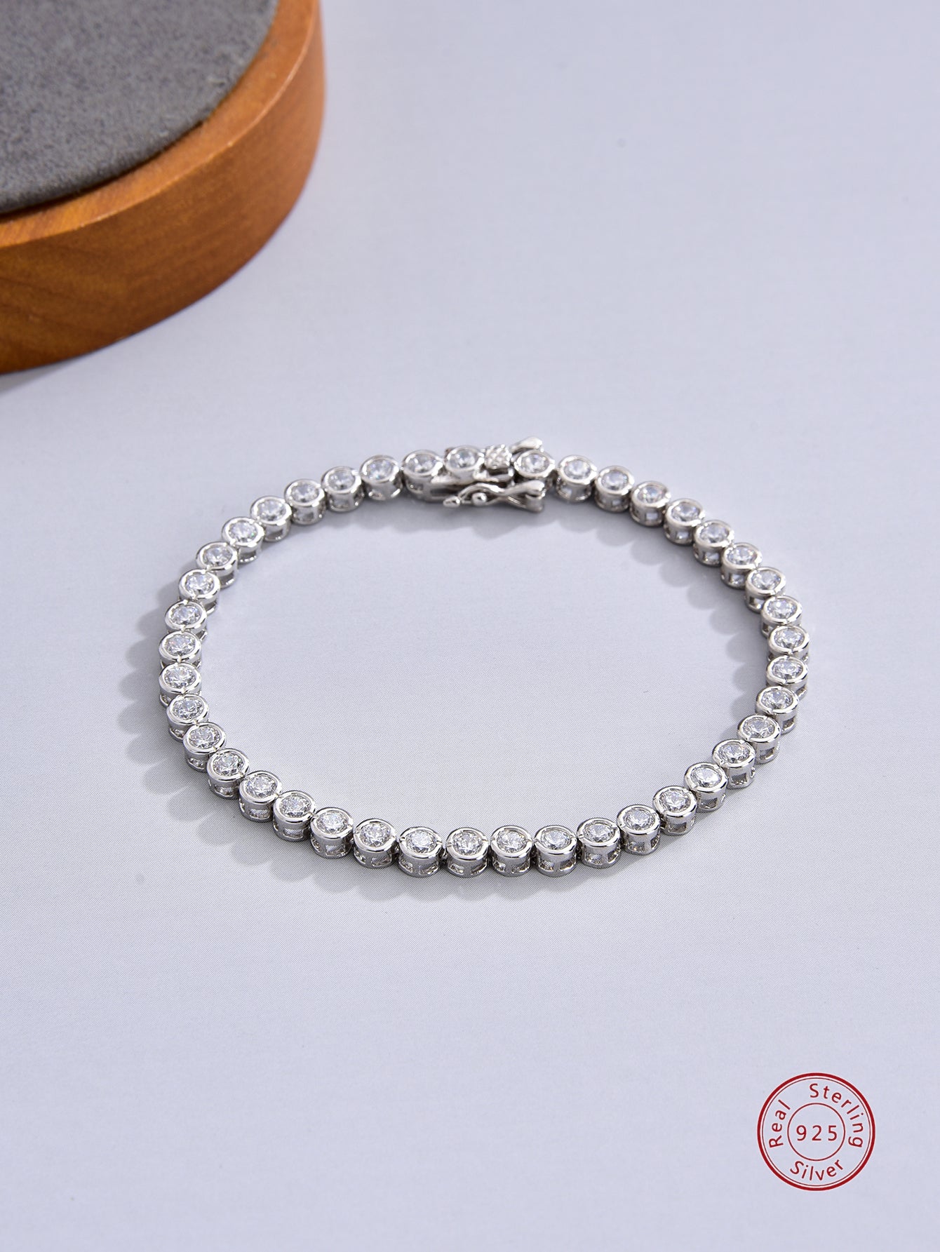 1pc Artificial 925 Sterling Silver Bracelet