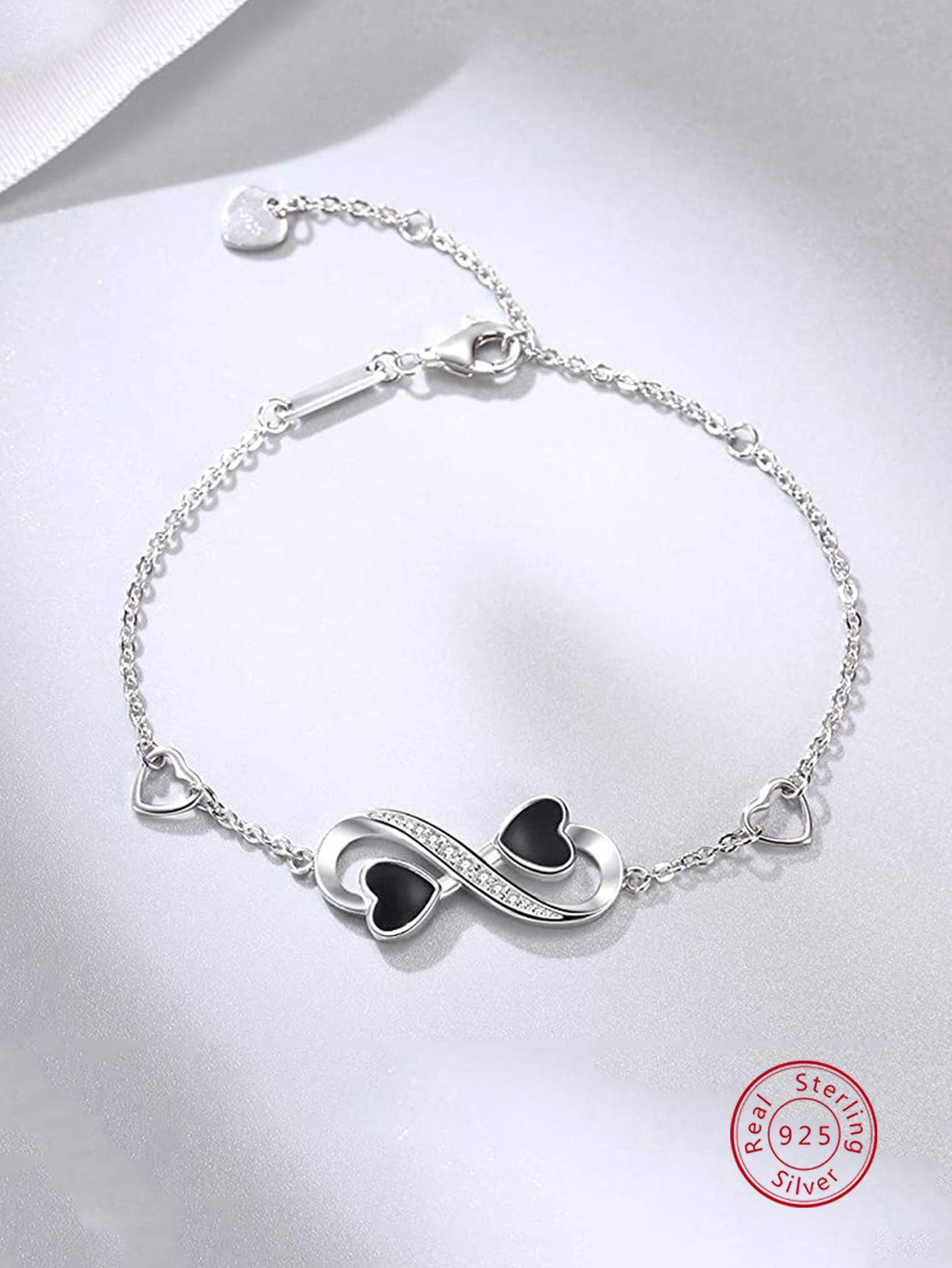 1pc Classic And Stylish 925 Silver Sweet And Elegant Women's Chain Bracelet Suitable For Banquets, Weddings And Anniversary Gifts