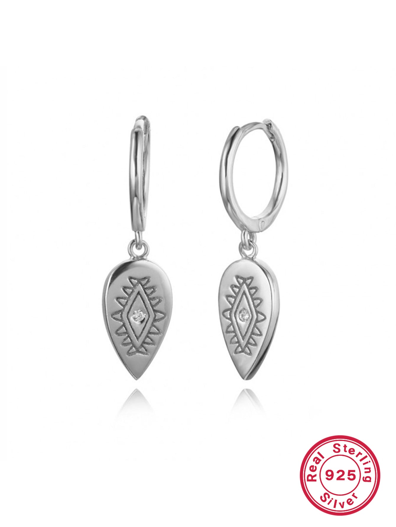 1pair Classic & Elegant S925 Silver Earrings, Fashionable & Luxurious Ear Ornaments