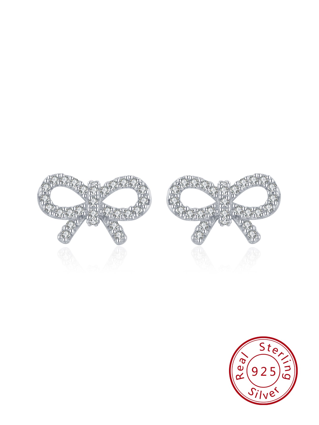 1pair Elegant & Graceful 925 Sterling Silver Artificial Butterfly Shape Stud Earrings As Birthday Gift For Teenage Girls