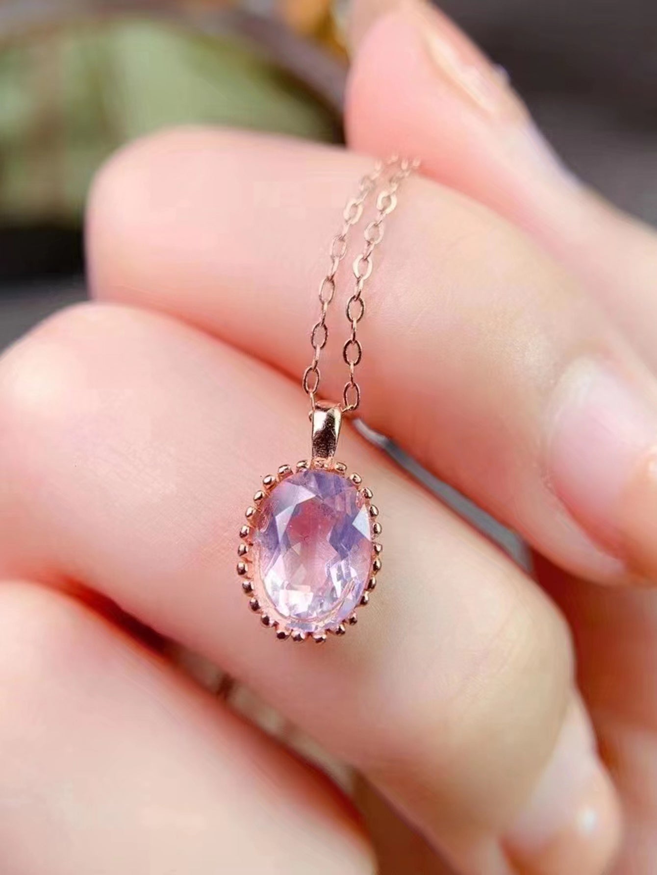 925 Sterling Silver Lavender Amethyst Pendant