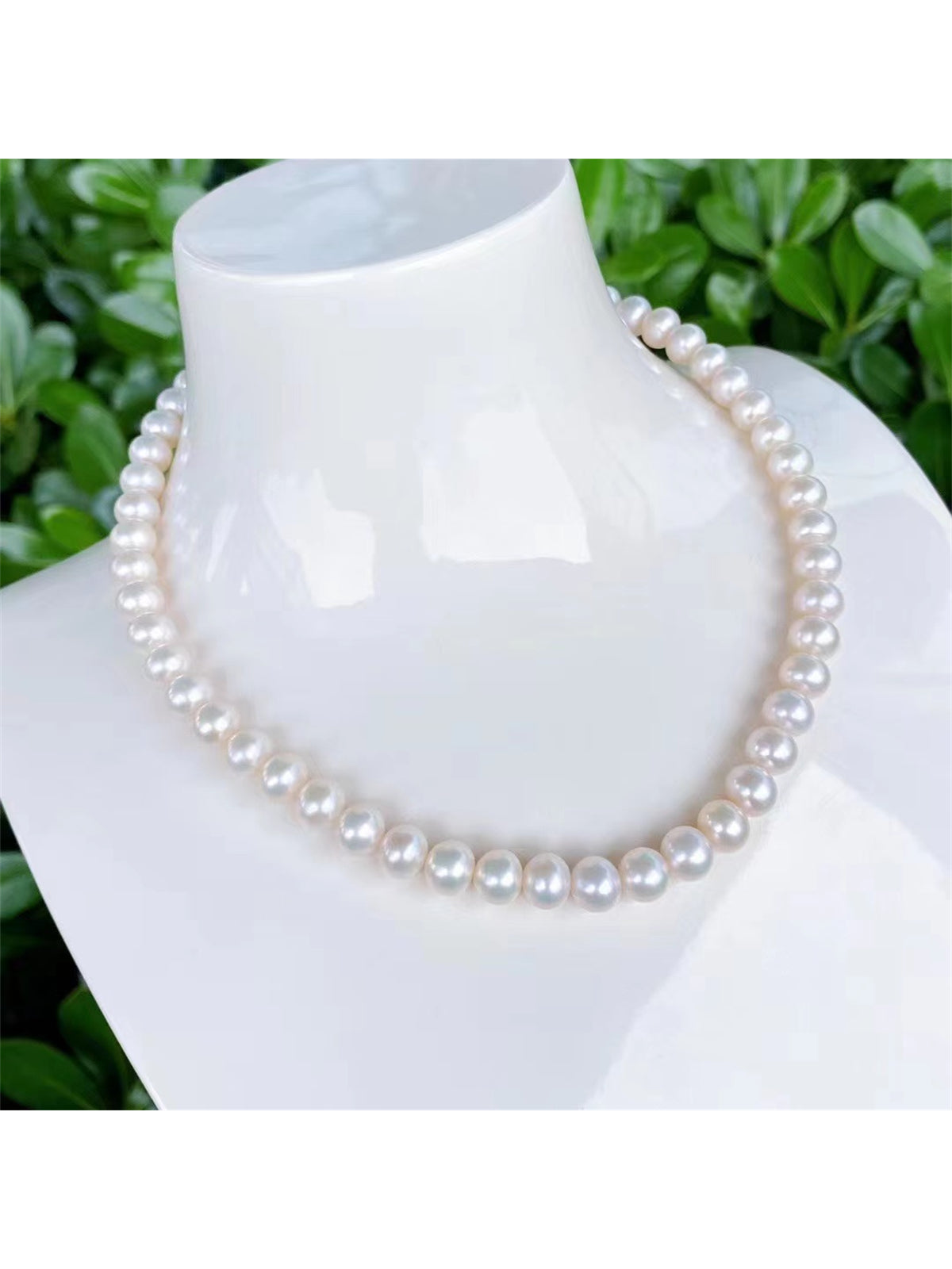 1pc Fashionable Cultured Pearl & S925 Silver Beaded Necklace Suitable For Ladies' Everyday Wear