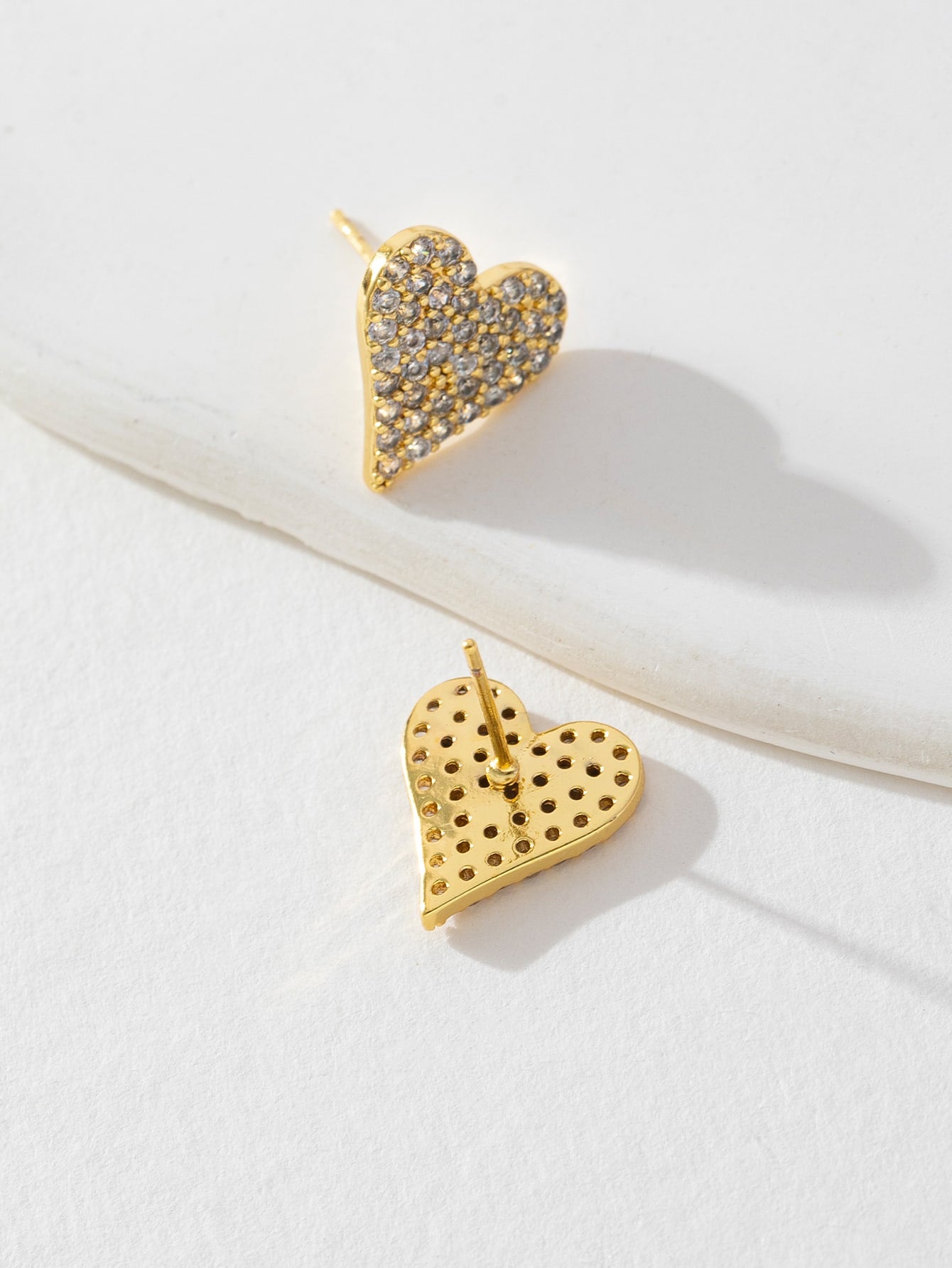 Women's Heart Shape Stud Earrings--1