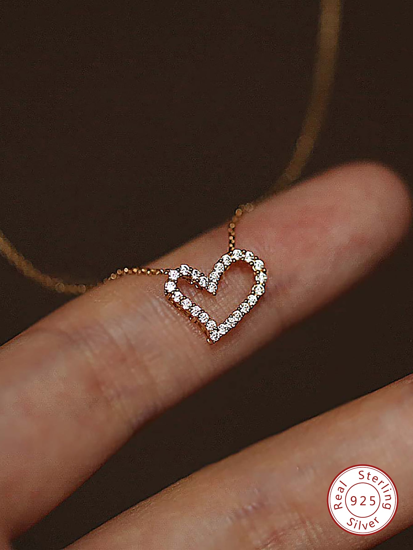 1pc Hollow Heart Necklace For Women s925 Sterling Silver Elegant Romantic Clavicle Necklace Fine Jewelry Gift For Girlfriends Promise Gift For Girls Date