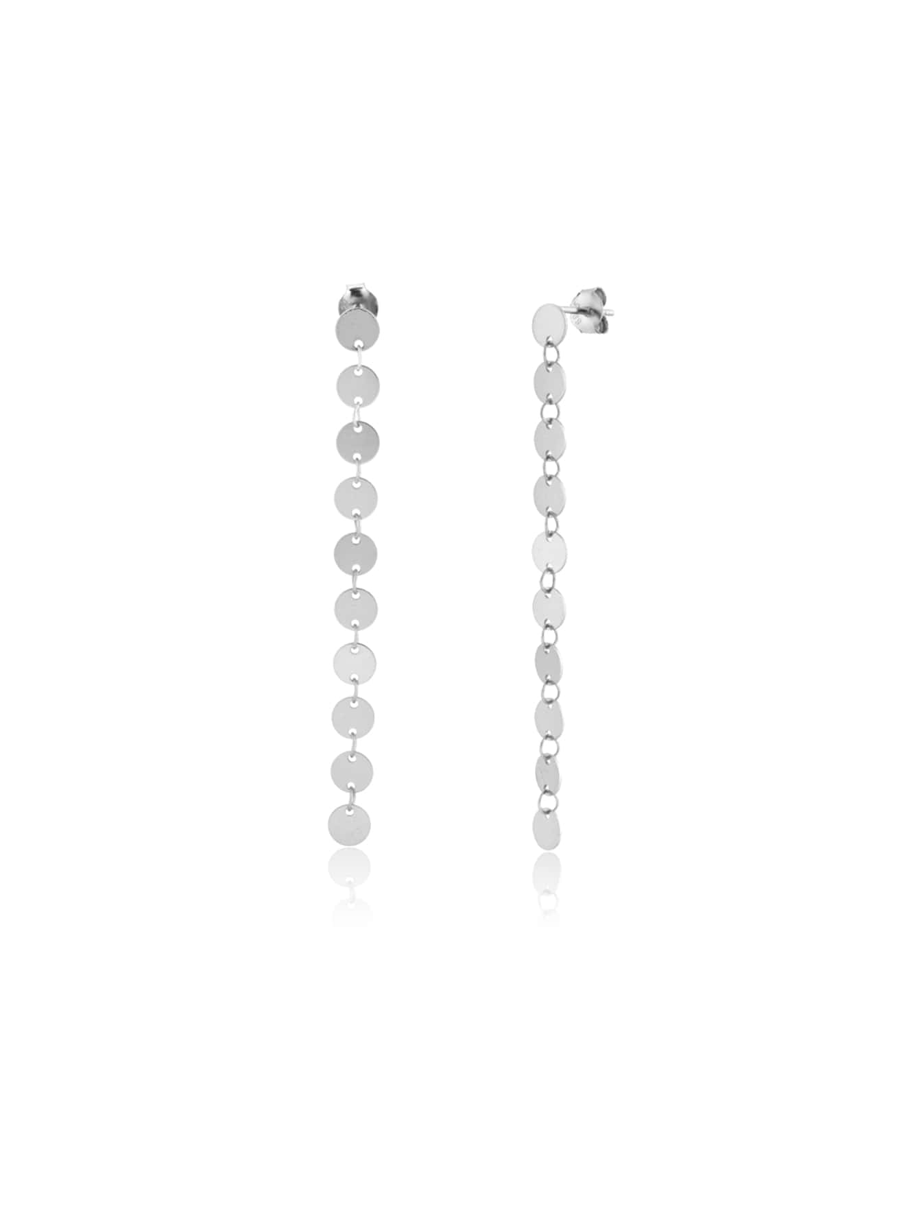 1pair Elegant & Fashionable 925 Silver Stick Figure Design Chain Dangle Earrings For Women, Engagement/party/anniversary Gift