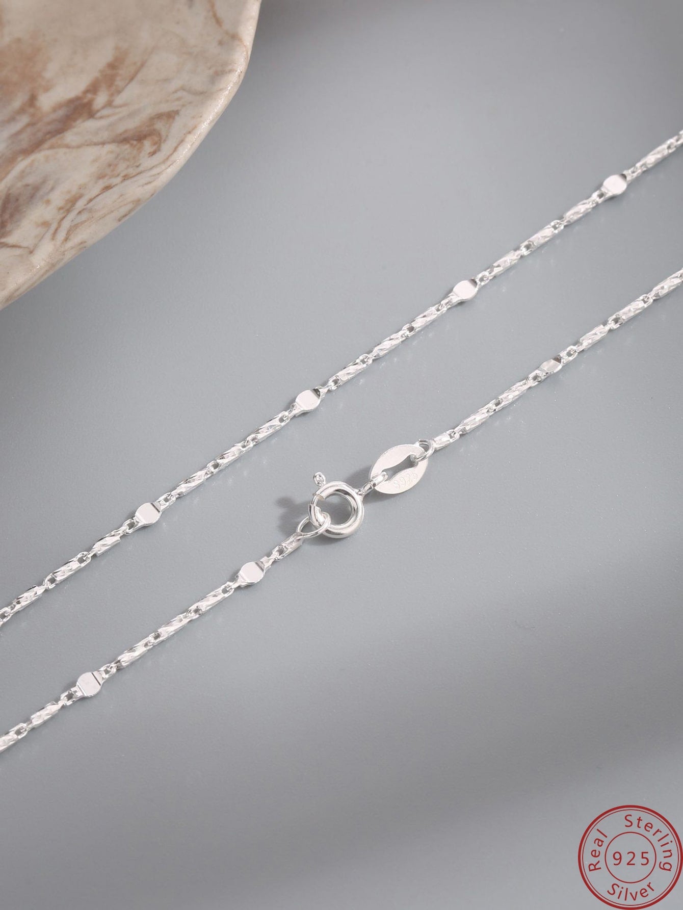 Women's S925 Sterling Silver Necklace, Simple And Fashionable Design, Versatile Accessory