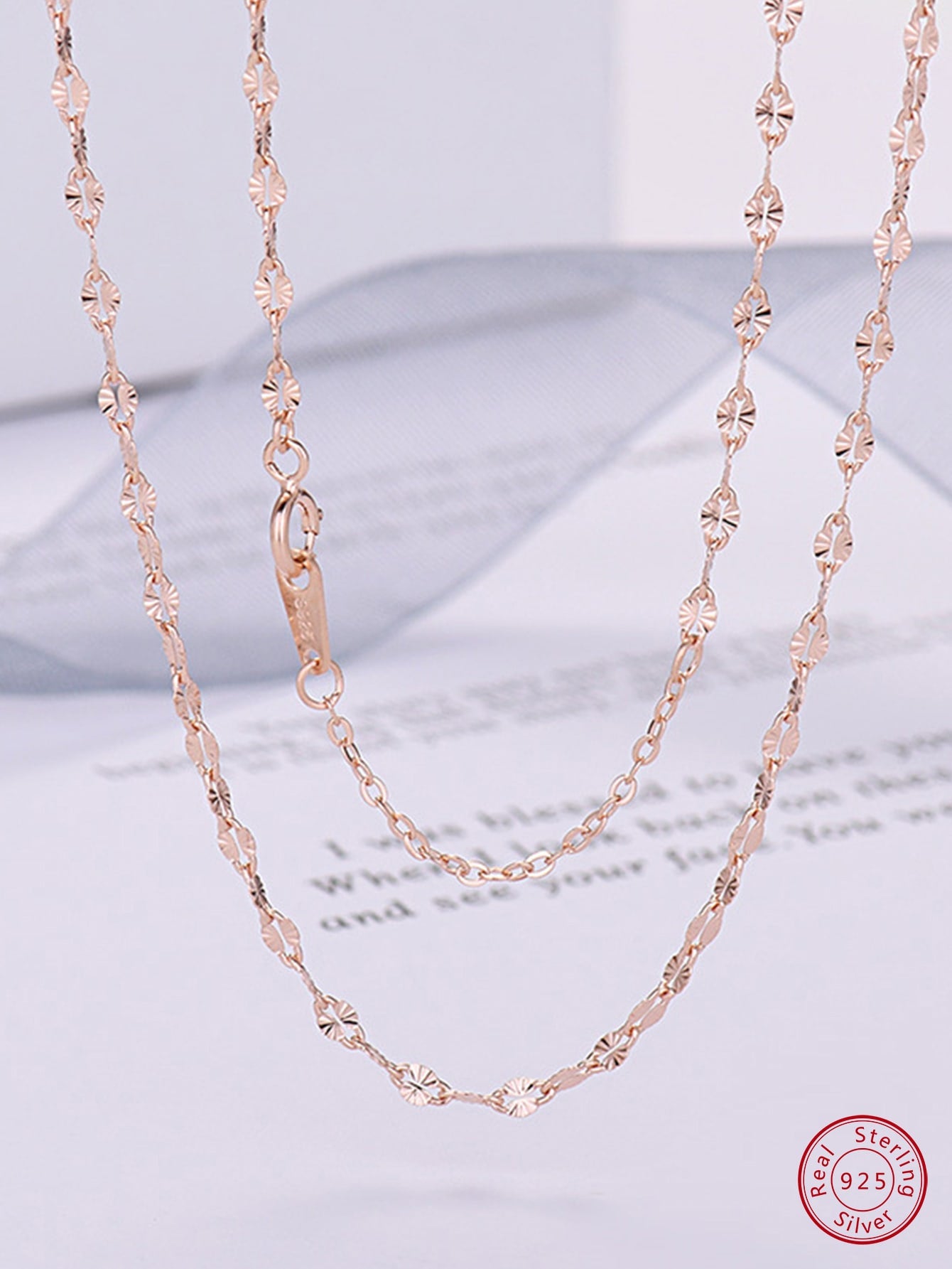 1pc Fashion Shiny S925 Sterling Silver Lips Rose Gold Necklace Purple Gold Chain For Women For Anniversary Gift