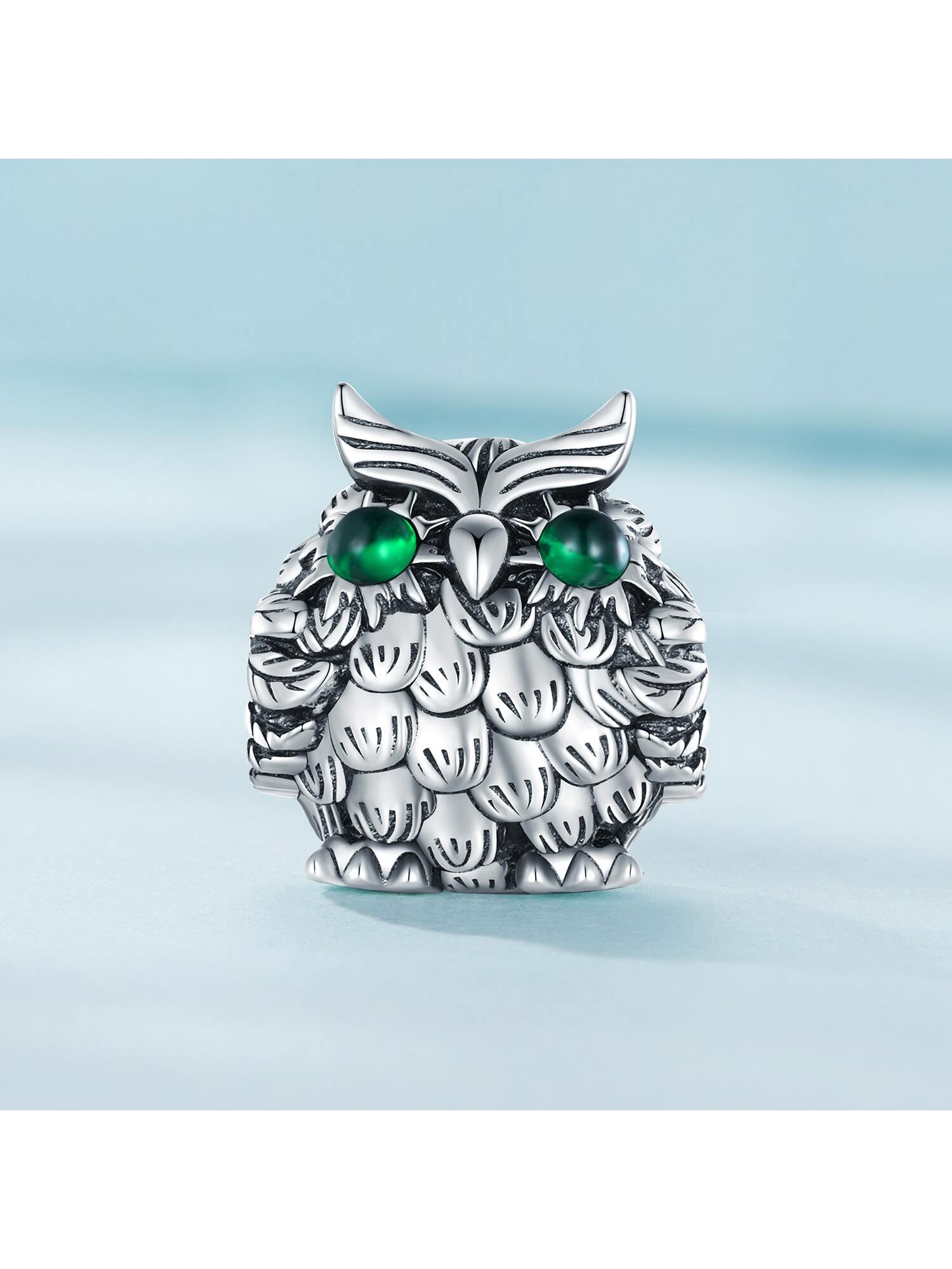 1pc 925 Sterling Silver Retro Owl Snake Elephant Charm Butterfly Silicone Spacer Bead Fit DIY Bracelet Necklace Jewelry Making