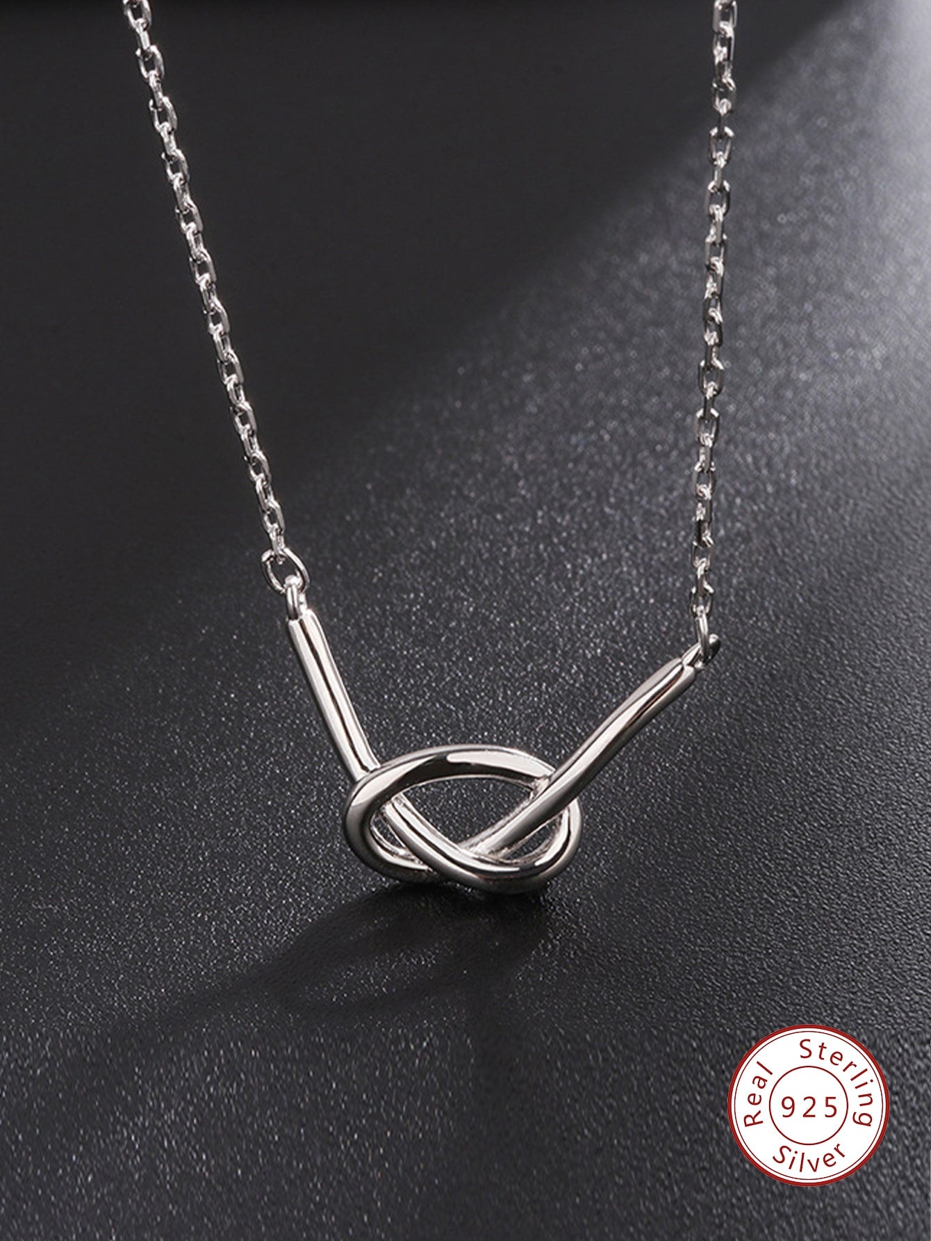 1pc Elegant Knot Clavicle Necklace For Women s925 Sterling Silver Simple Necklace Fine Jewelry For Daily Life Decor