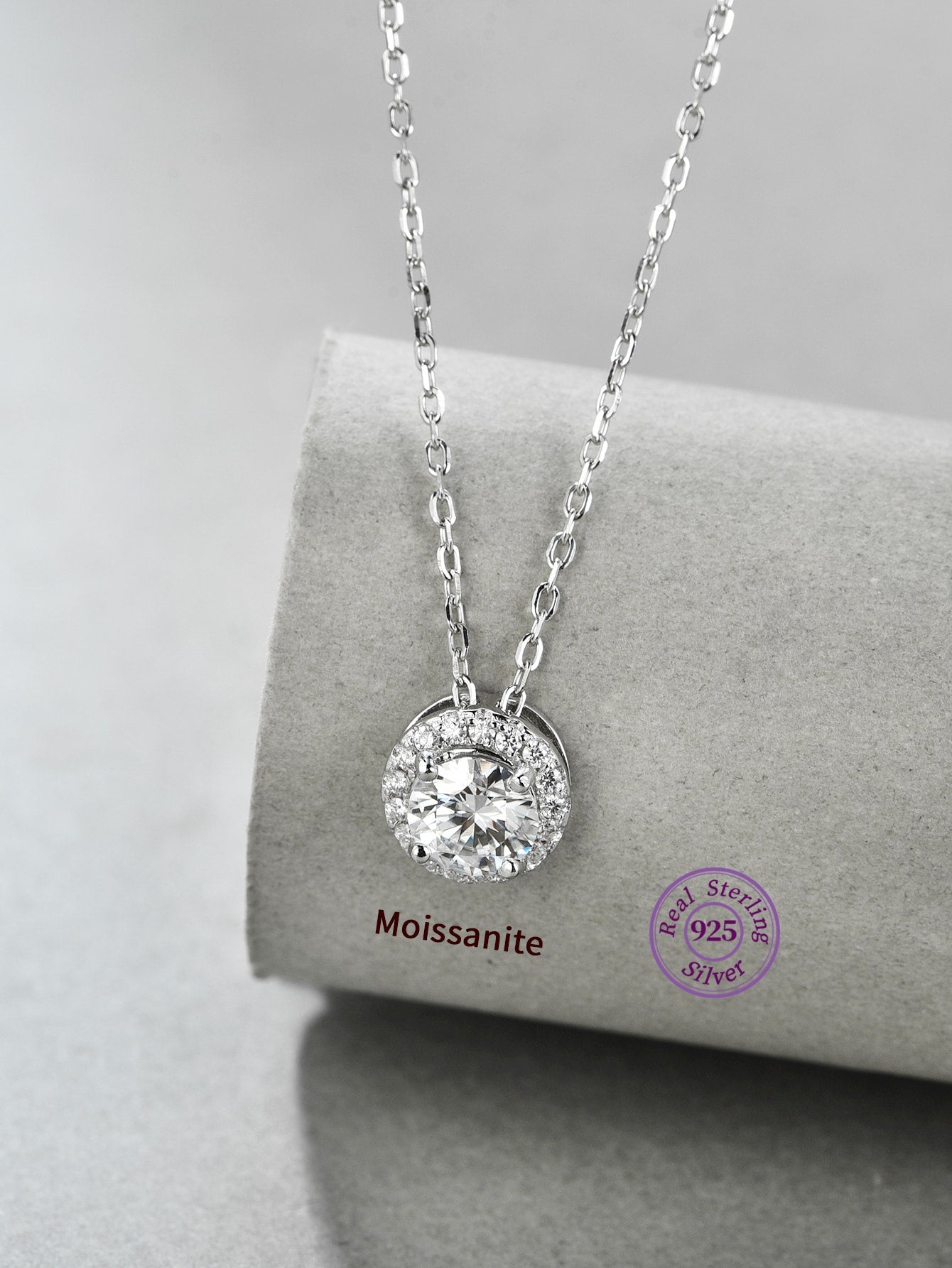 1 piece 925 silver moissanite necklace