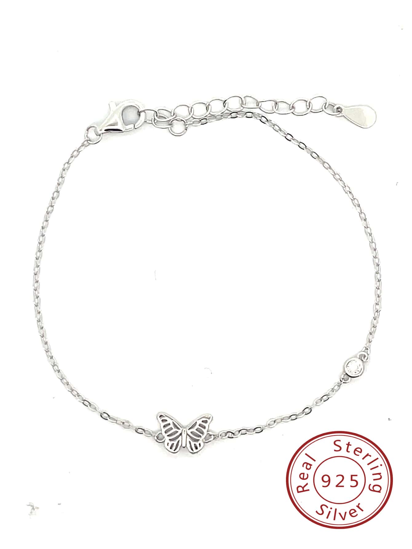 1pc 925 Silver Butterfly Design Bracelet For Women, Suitable For Daily Wear And Gifting On Festivals