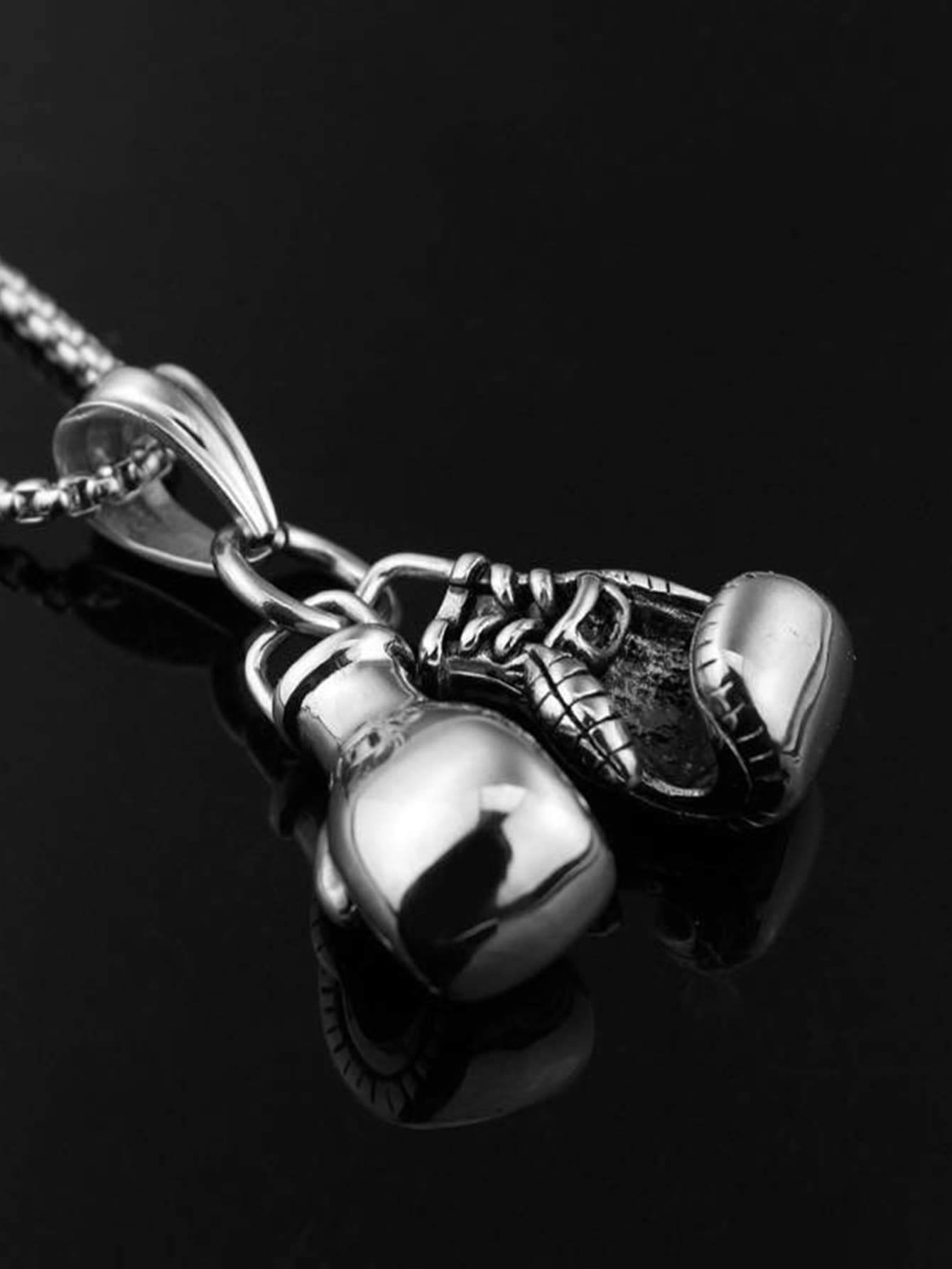 1pc European And American Style Sports Themed Boxing Glove Necklace For Men