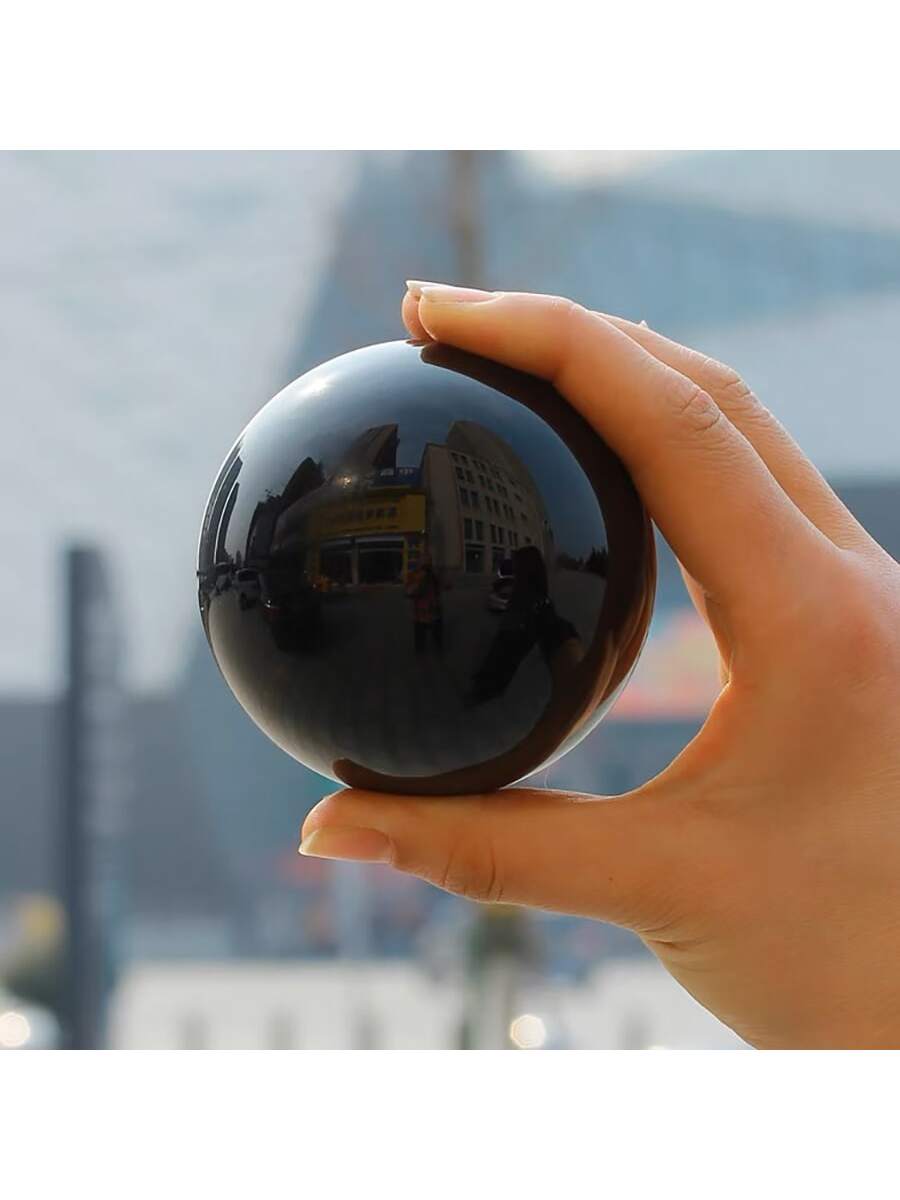 Natural Obsidian Or Crystal Sphere/ball--1