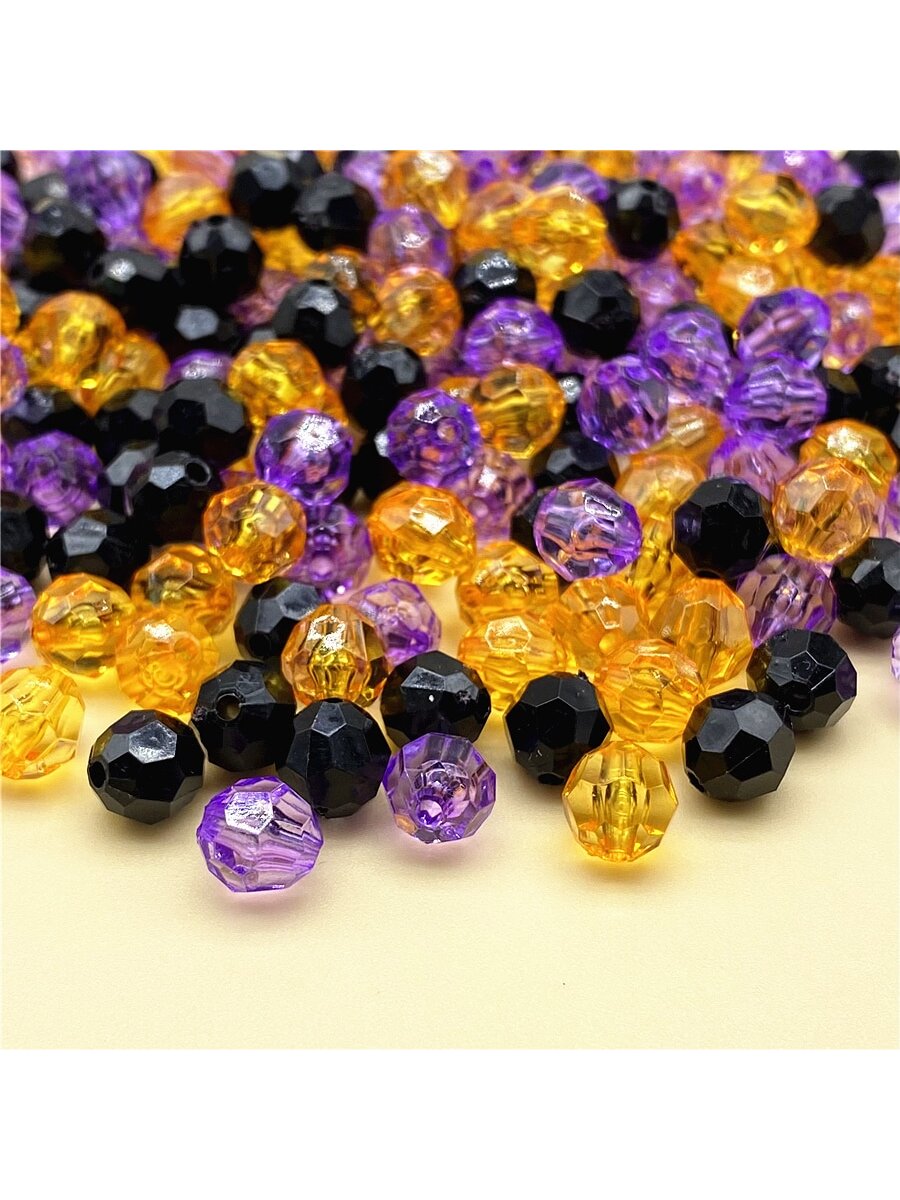 Halloween Series Faceted Acrylic Beads 6/8/10mm For Necklace, Bracelet, Earrings, Pendant Diy Jewelry Making-Multicolor-1