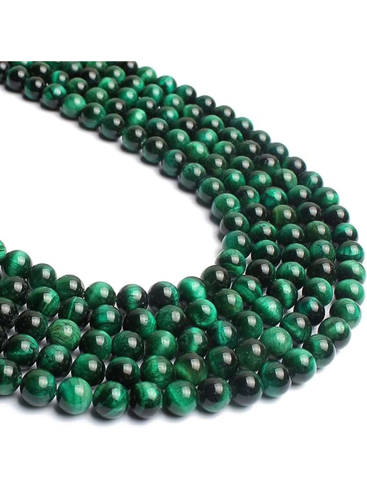 Green Tiger Eye Stone Beads, Size 6mm (48-62pcs)/8mm (45-48pcs)/10mm (35-38pcs)--1