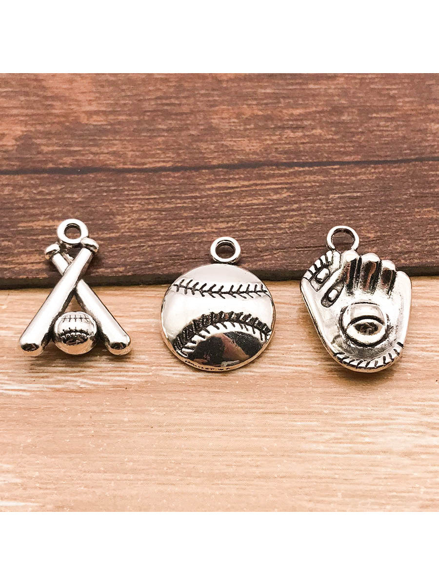 30pcs Mix Antique Silver Sport Softball Baseball Charms For Jewelry Making Diy Findings Keychain Bracelets Earrings Charms Pendants--1