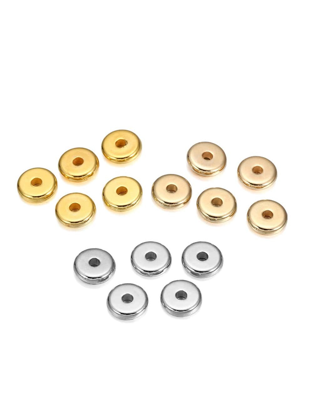 100pcs Stainless Steel Bead Spacers Suitable For Diy Bracelet--1