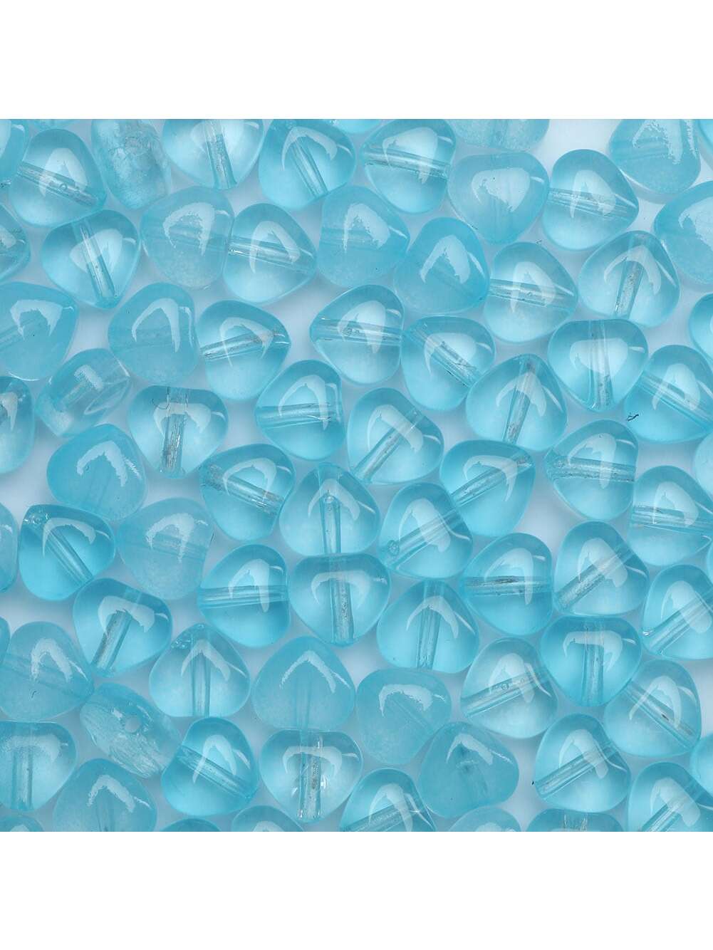 20Pcs 6x6mm Blue Heart Shape Lampwork Crystal Glass Beads Loose Spacer Beads For Making Jewelry Diy Handmade Bracelets Accessories--1